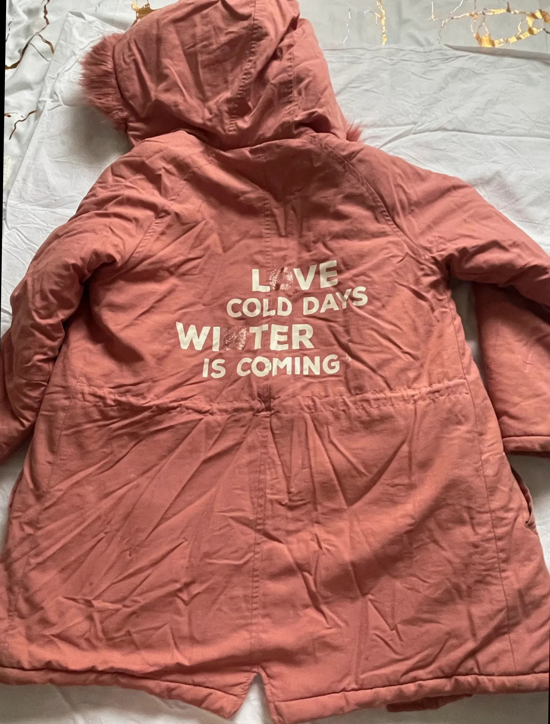 Parka avec Rose capuche pour Fille taille 12 ans intérieur fourré – Kiabi – taille 12 ans / 152 cm 3