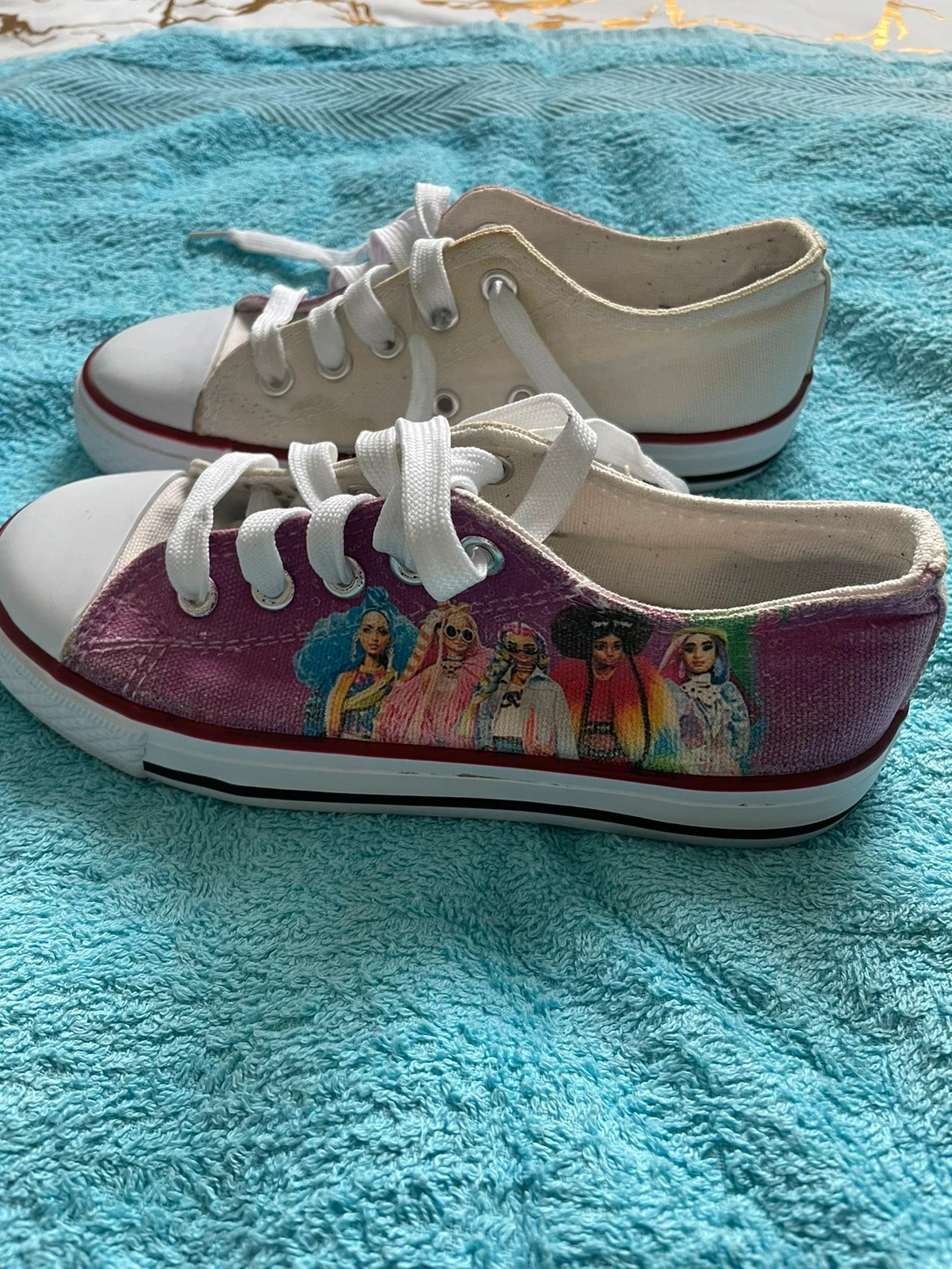 Chaussure fille à lacets, basket fille Barbie personnalisée, pointure 33 – taille 33 4