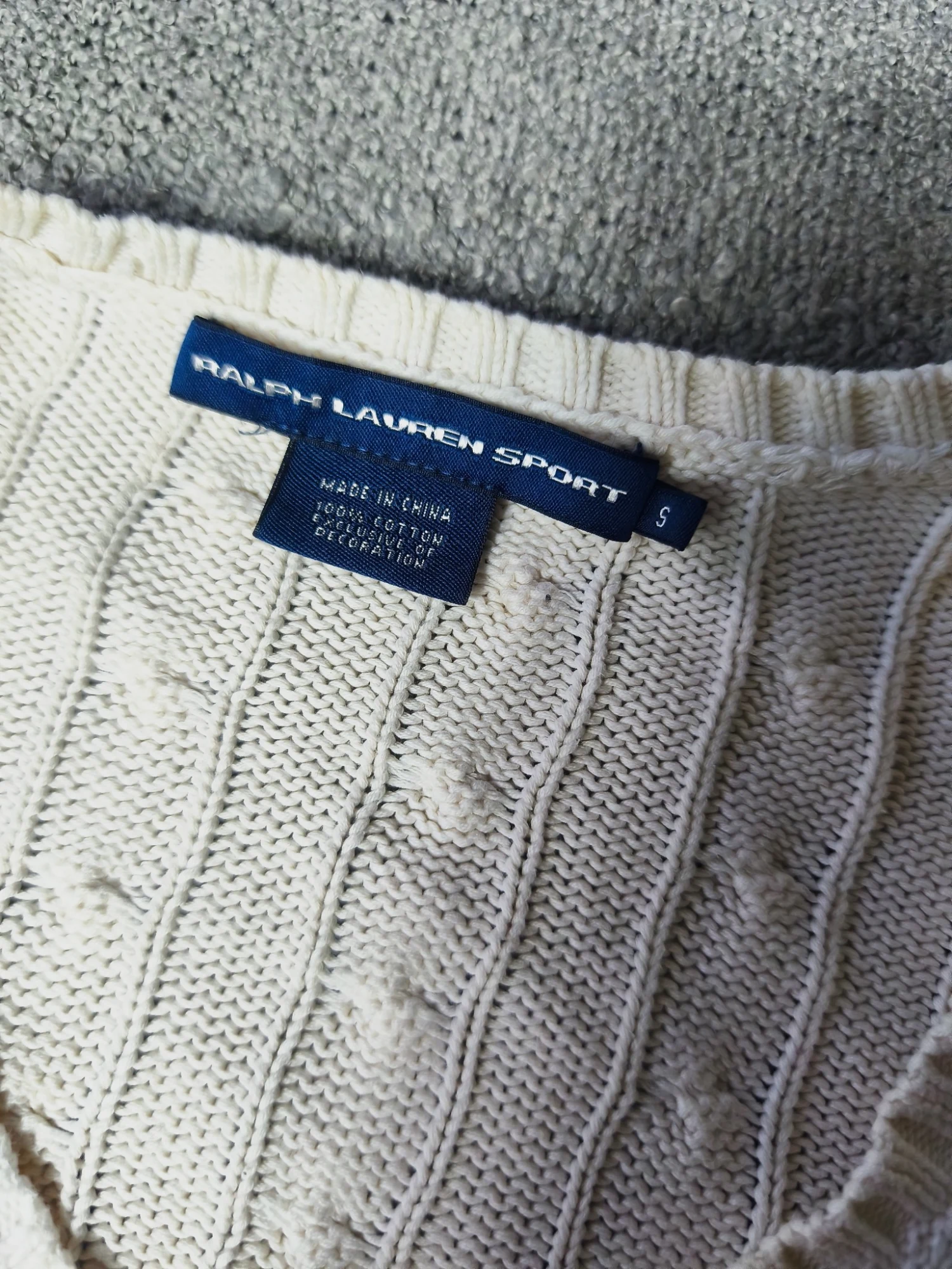 Pull torsadé col V Ralph Lauren Sport