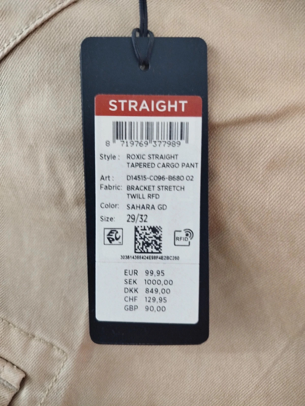 G-Star RAW Roxic Straight Tapered Cargo Pant Sahara Garment Dye - W29L32 – G-Star RAW – taille W29 | FR 38 3