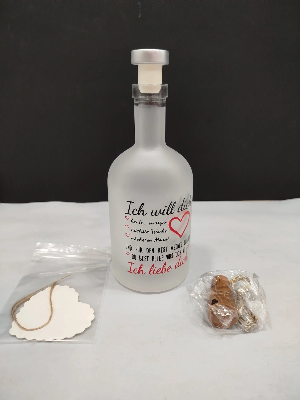 Botella de Luces LED con Frase para Novia Esposa – amor