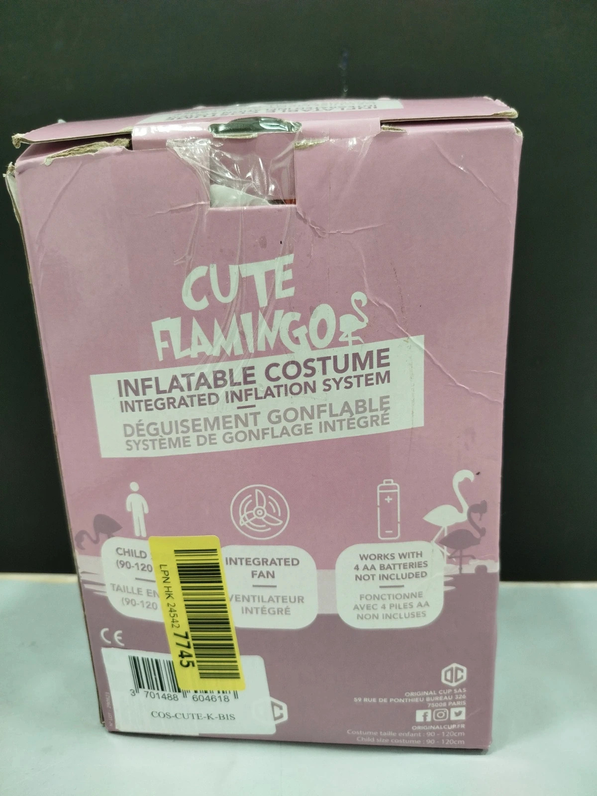 Disfraz Hinchable Flamenco Rosa – Original Cup – taille 5 ans / 110 cm 3