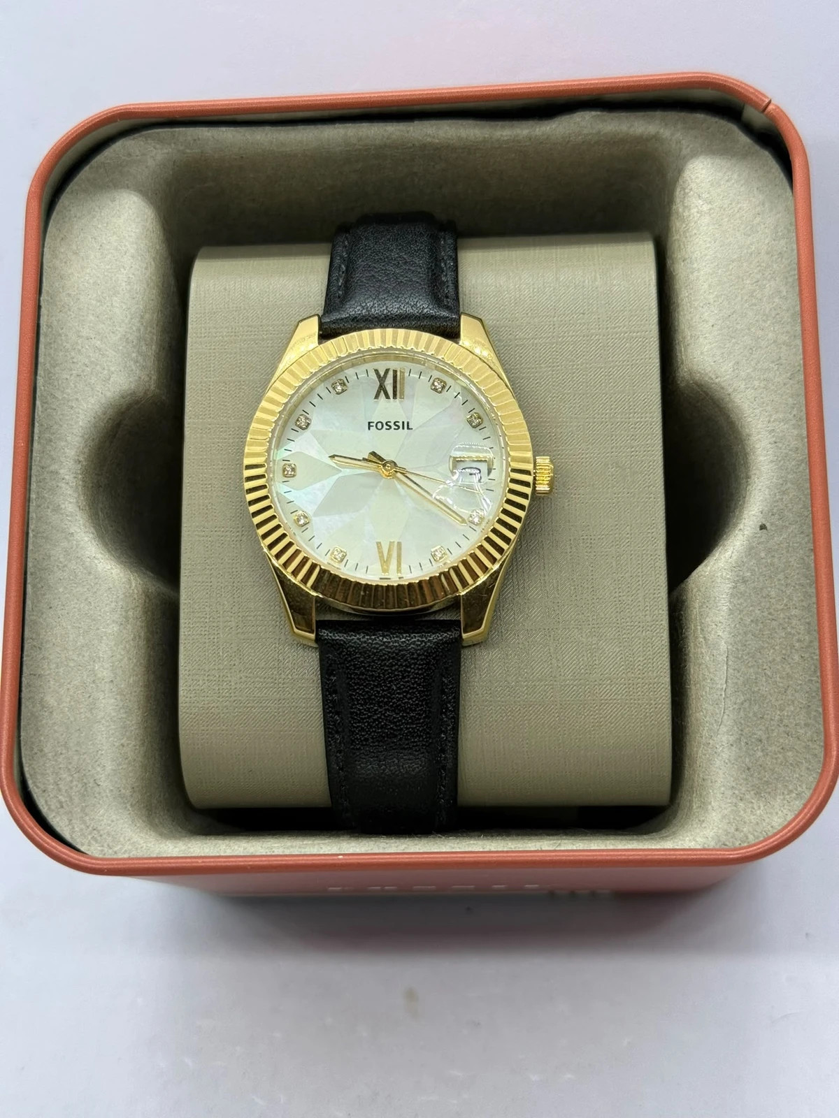 Superbe Montre Femme Fossil _ Dorée & Cadran Nacre _Excellent État – Fossil – taille 30–38 mm 4