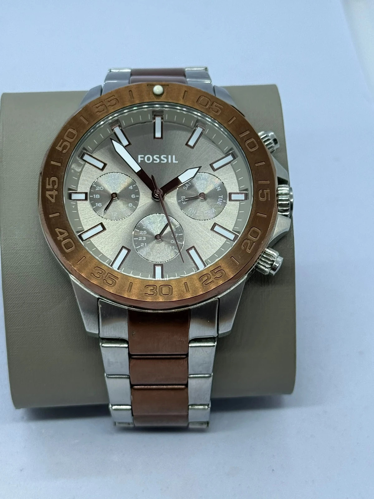 Montre Fossil Homme Bicolore _Excellent État – Fossil – taille 43–46 mm 3