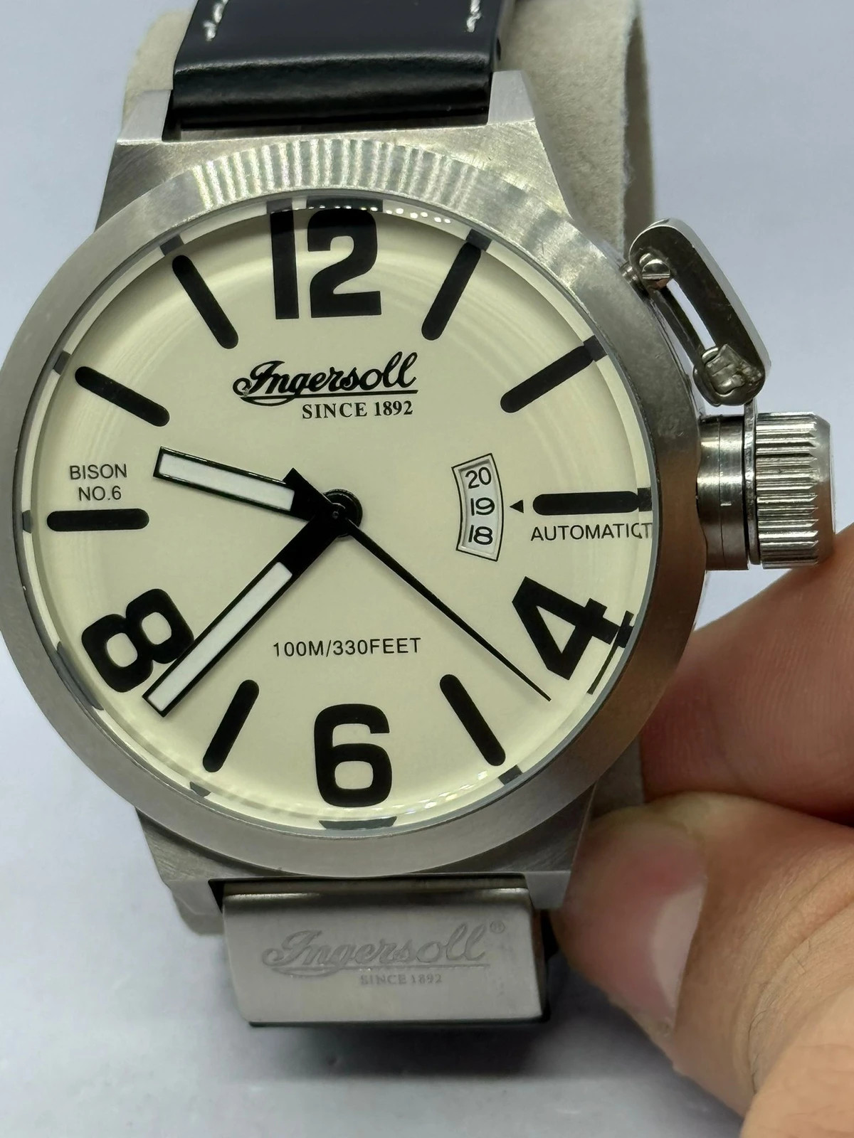 Sublime montre automatique Ingersoll Bison No.6 (référence IN8900), en excellent état. – Ingersoll – taille 47 mm et plus 3