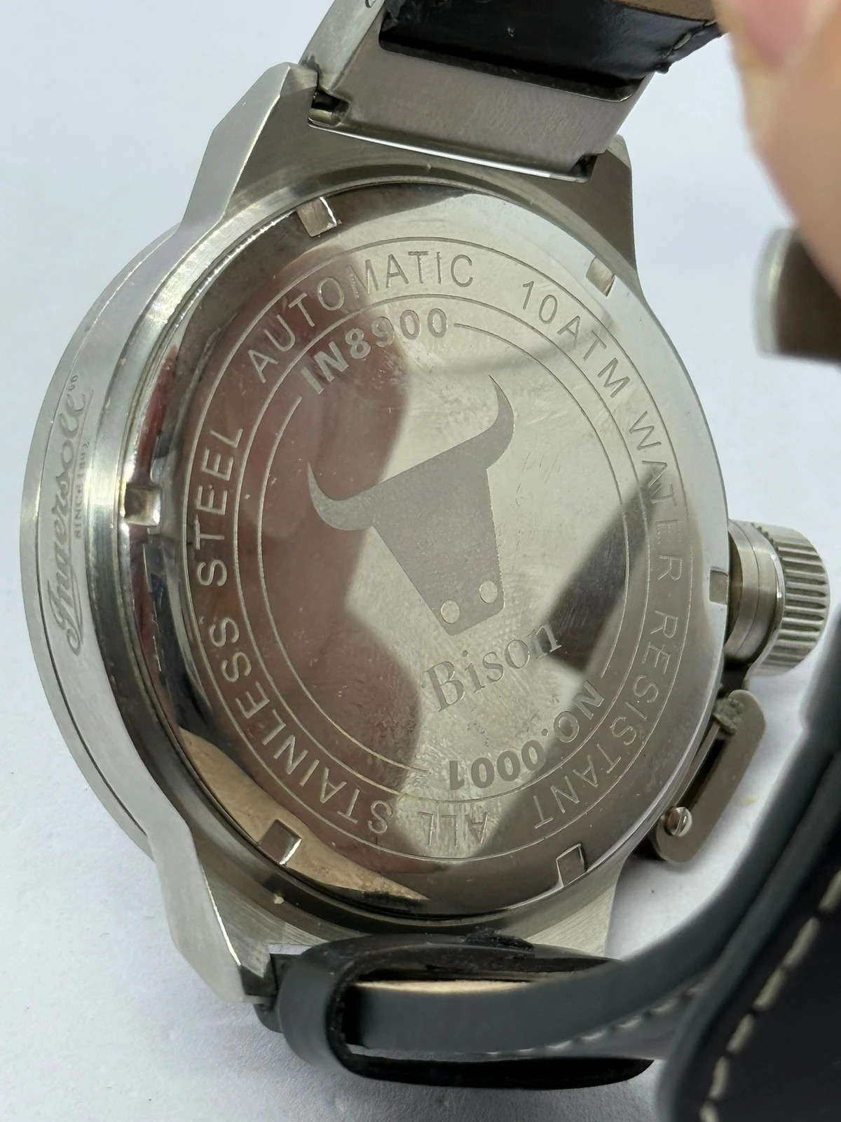 Sublime montre automatique Ingersoll Bison No.6 (référence IN8900), en excellent état. – Ingersoll – taille 47 mm et plus 4