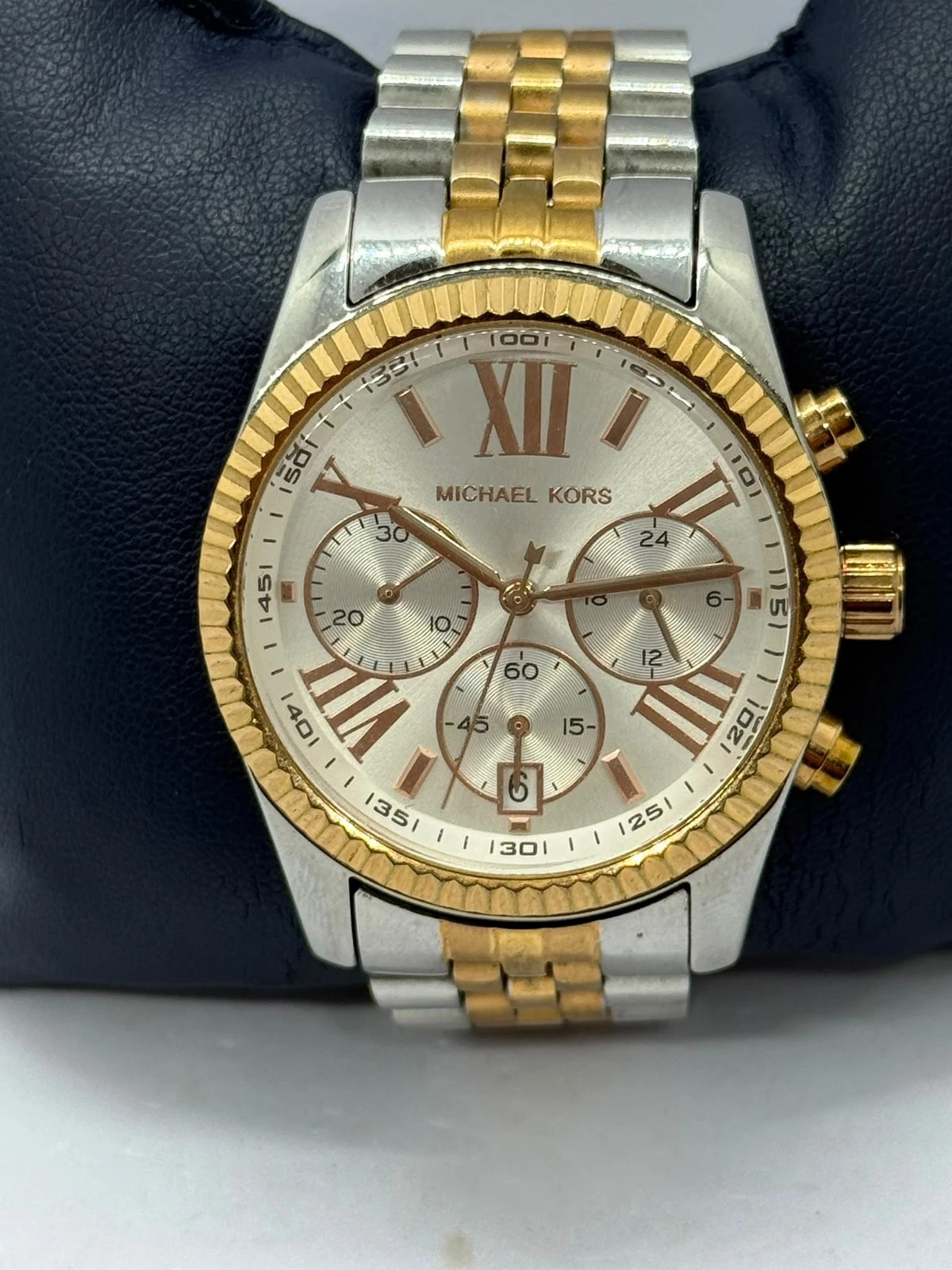 Montre Michael Kors Lexington Chronographe / Bicolore (Argent & Or) – Michael Kors – taille 30–38 mm 2