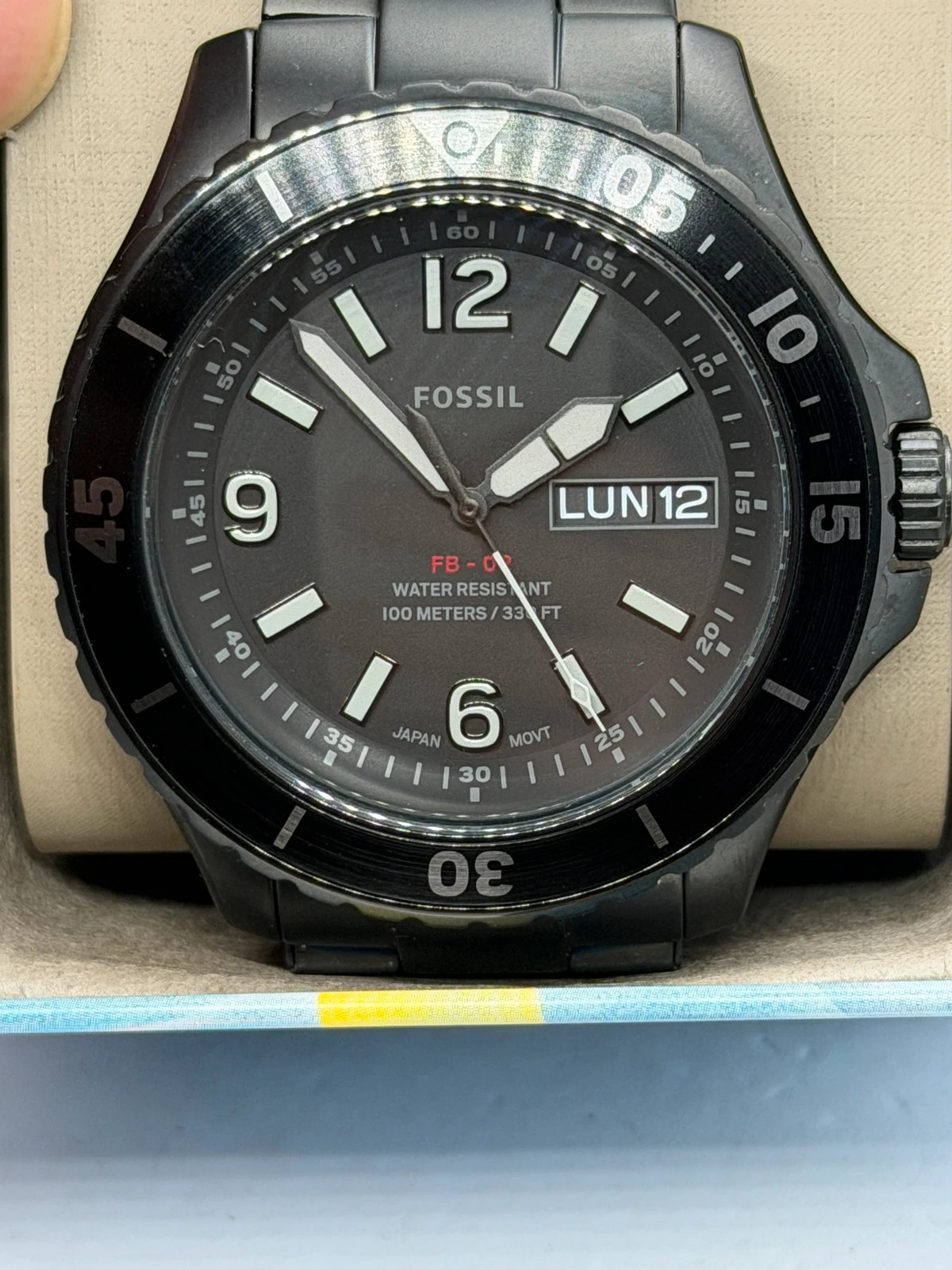 Montre homme Fossil FS5688 Noire Neuve avec boîte – Fossil – taille 43–46 mm 5