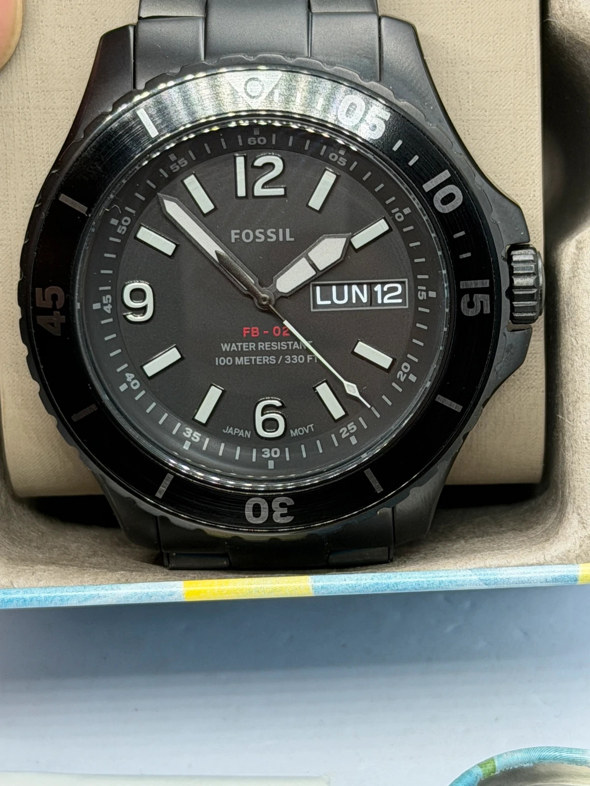 Montre homme Fossil FS5688 Noire Neuve avec boîte – Fossil – taille 43–46 mm 4