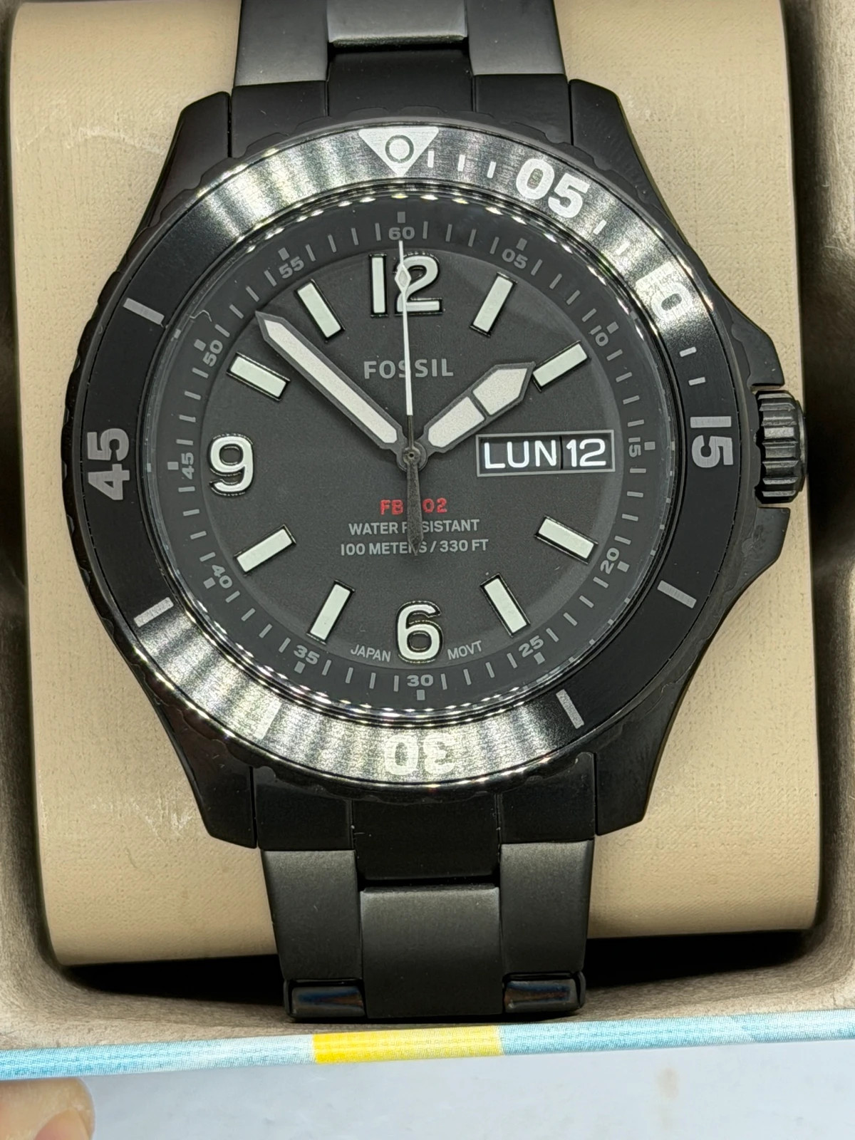 Montre homme Fossil FS5688 Noire Neuve avec boîte – Fossil – taille 43–46 mm 3