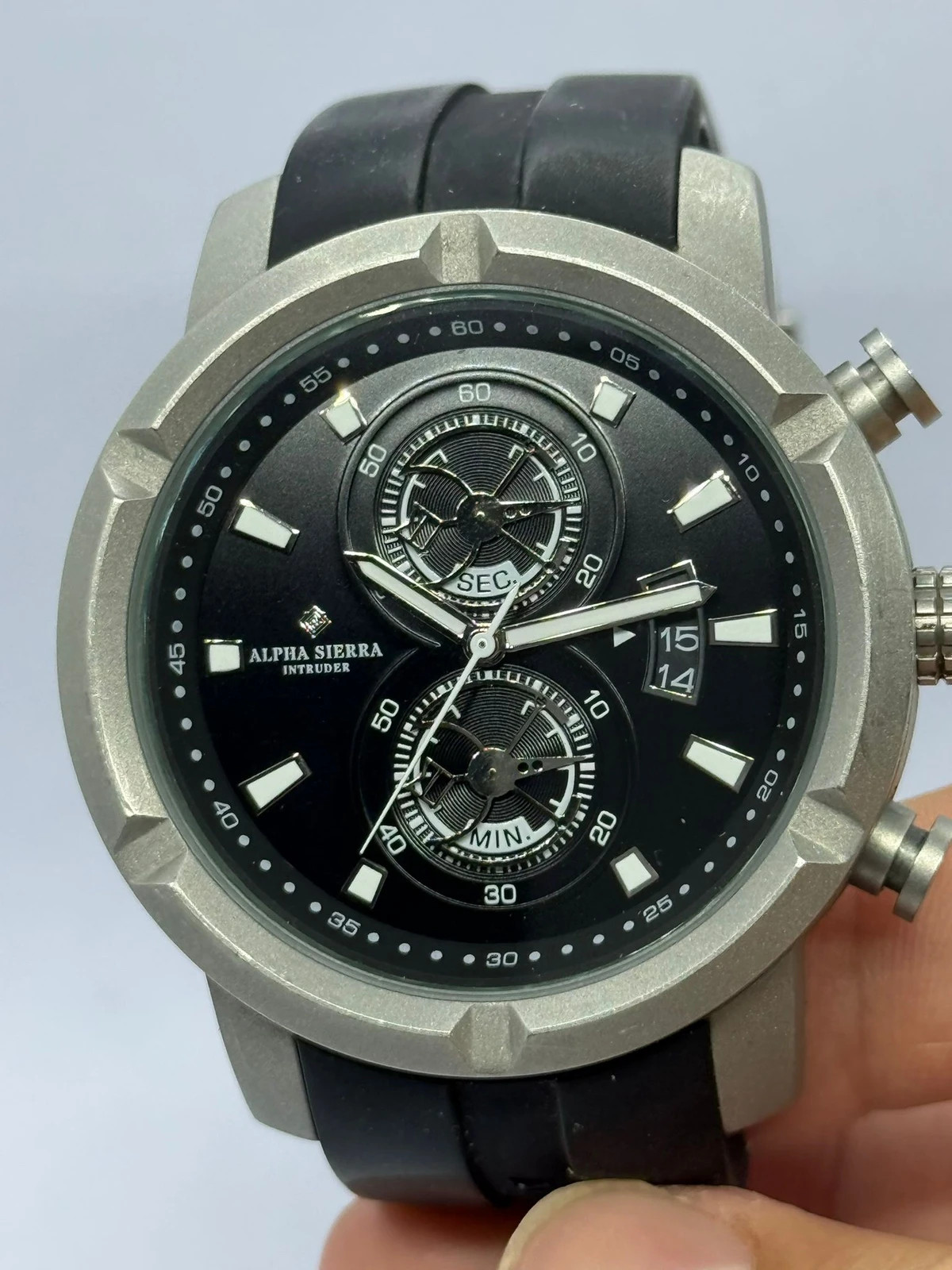 Sublime montre pour homme Alpha Sierra - Modèle Intruder (A-GS.1119) – Alpha Sierra – taille 43–46 mm 2