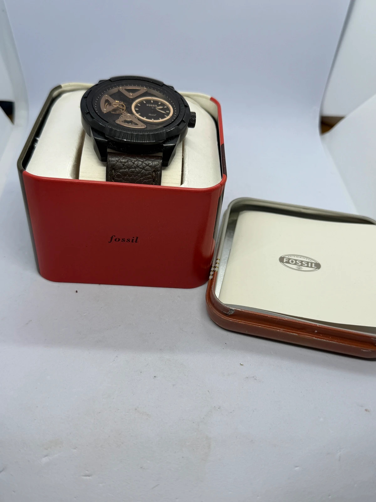 Montre Fossil Twist ME1172 squelette automatique , Très bon état avec boîte – Fossil – taille 47 mm et plus 3