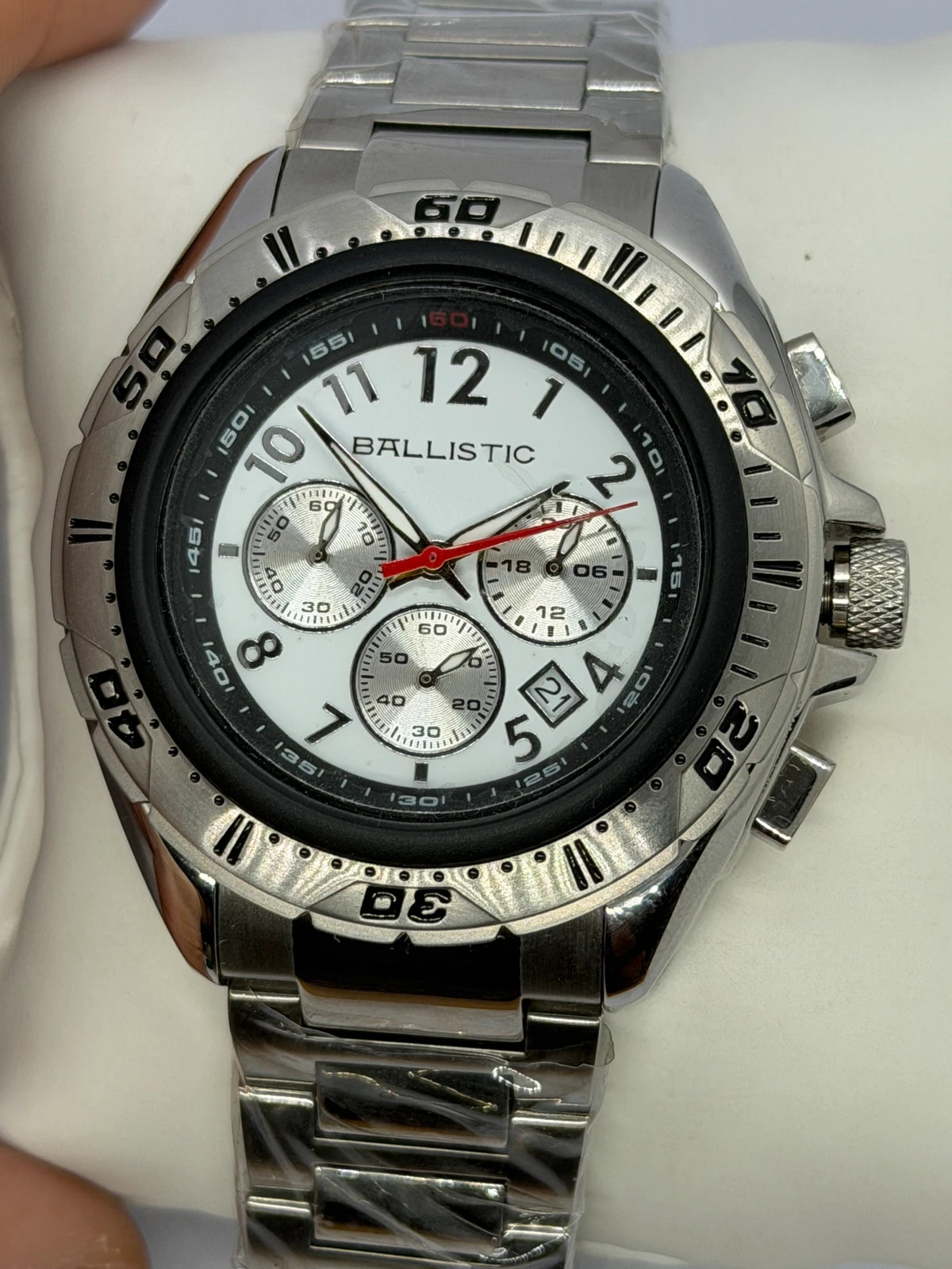 🔥 Montre Chronographe Homme Ballistic Tout Acier /Look Diver /10 ATM 🔥 – Ballistic – taille 43–46 mm 3