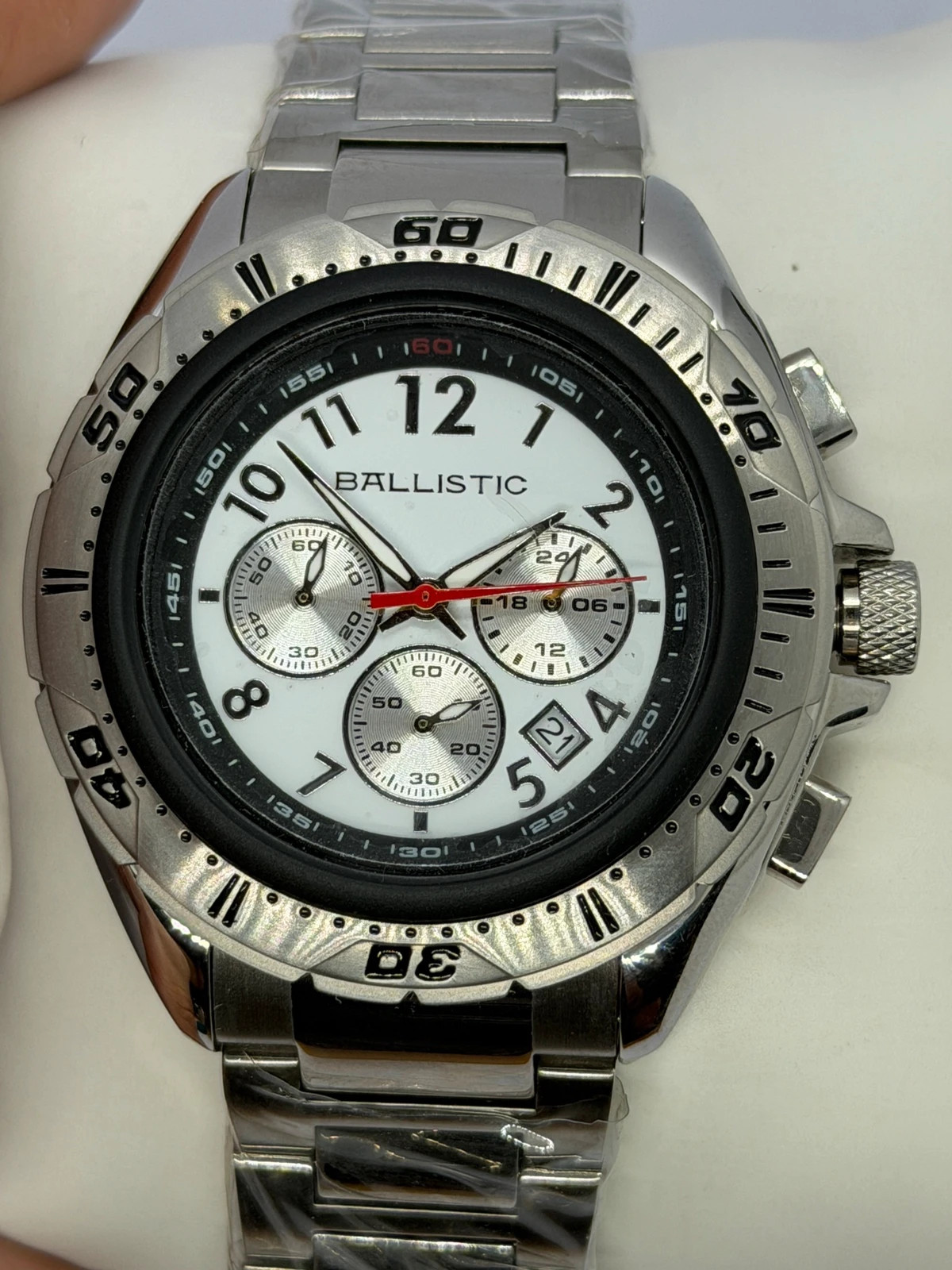 🔥 Montre Chronographe Homme Ballistic Tout Acier /Look Diver /10 ATM 🔥 – Ballistic – taille 43–46 mm 2