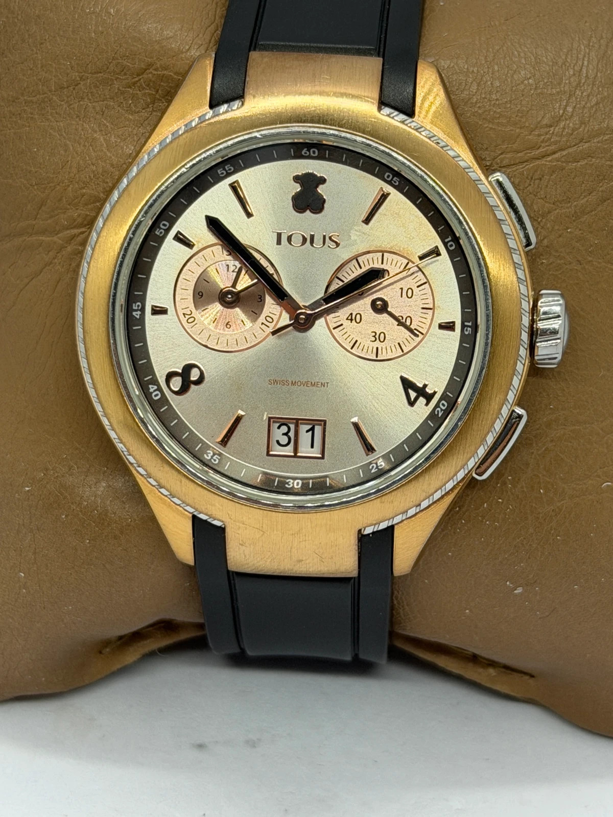 🐻 Superbe Montre TOUS Chronographe - Mouvement Suisse (Femme / Unisexe) – Tous – taille 39–42 mm 3