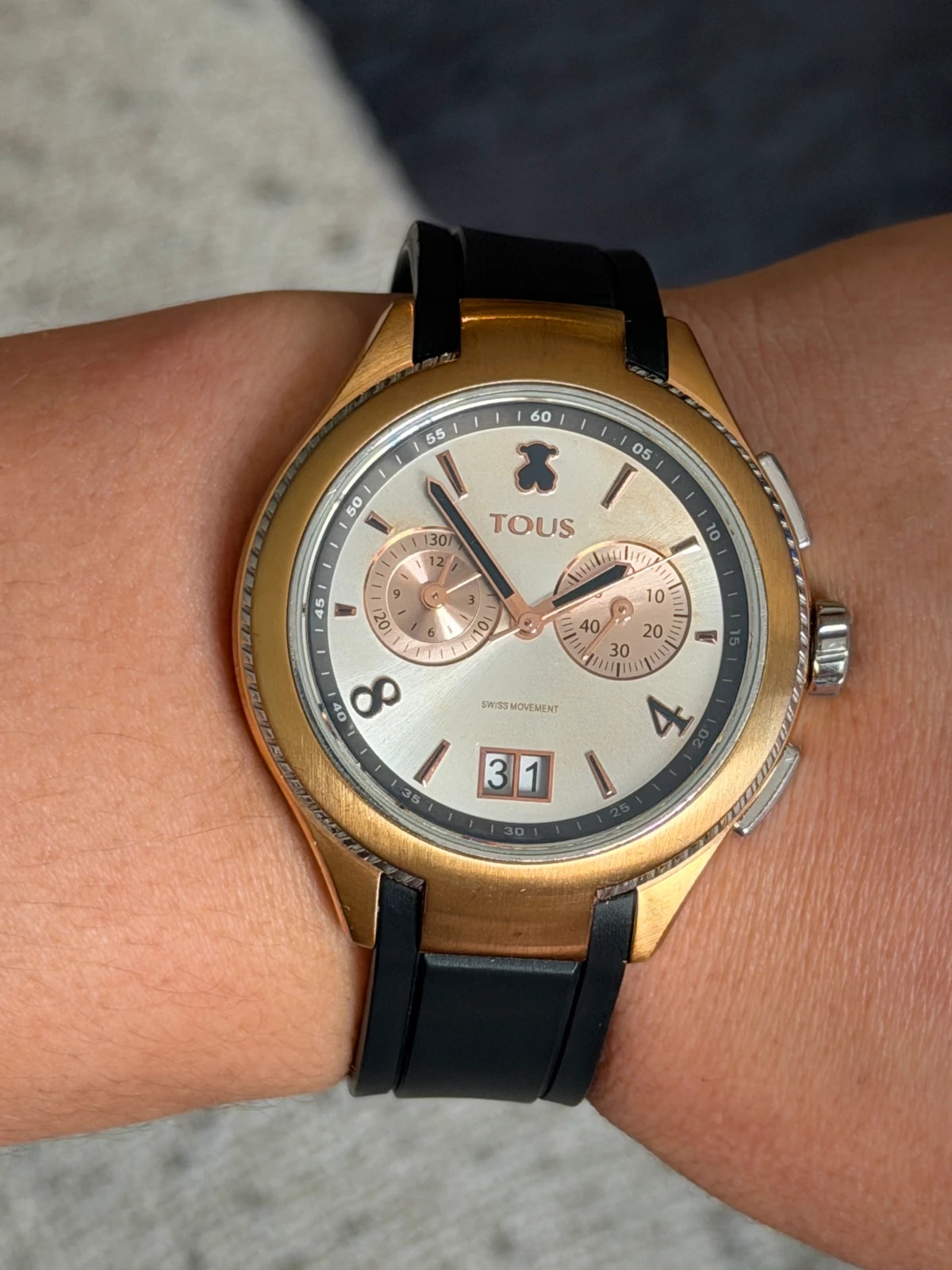 🐻 Superbe Montre TOUS Chronographe - Mouvement Suisse (Femme / Unisexe) – Tous – taille 39–42 mm 4