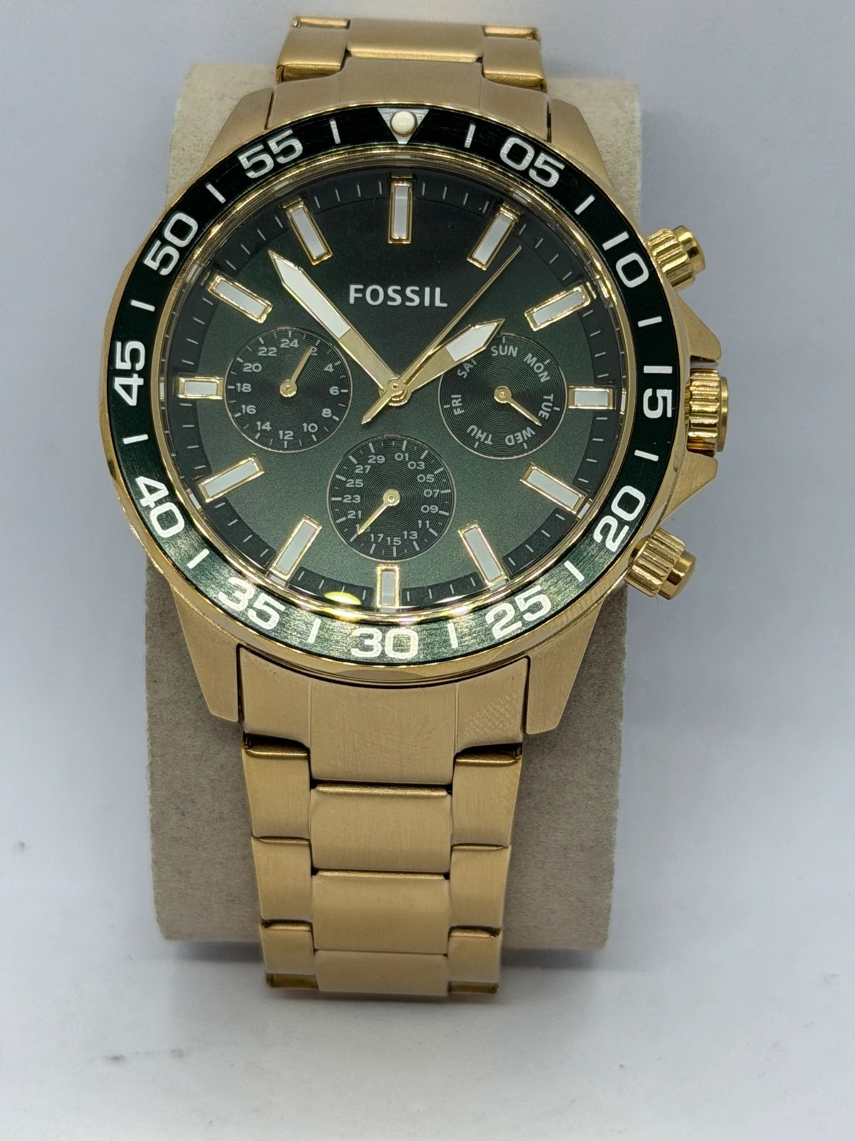 Montre homme Fossil dorée , Cadran vert (BQ2493) – Fossil – taille 43–46 mm 4