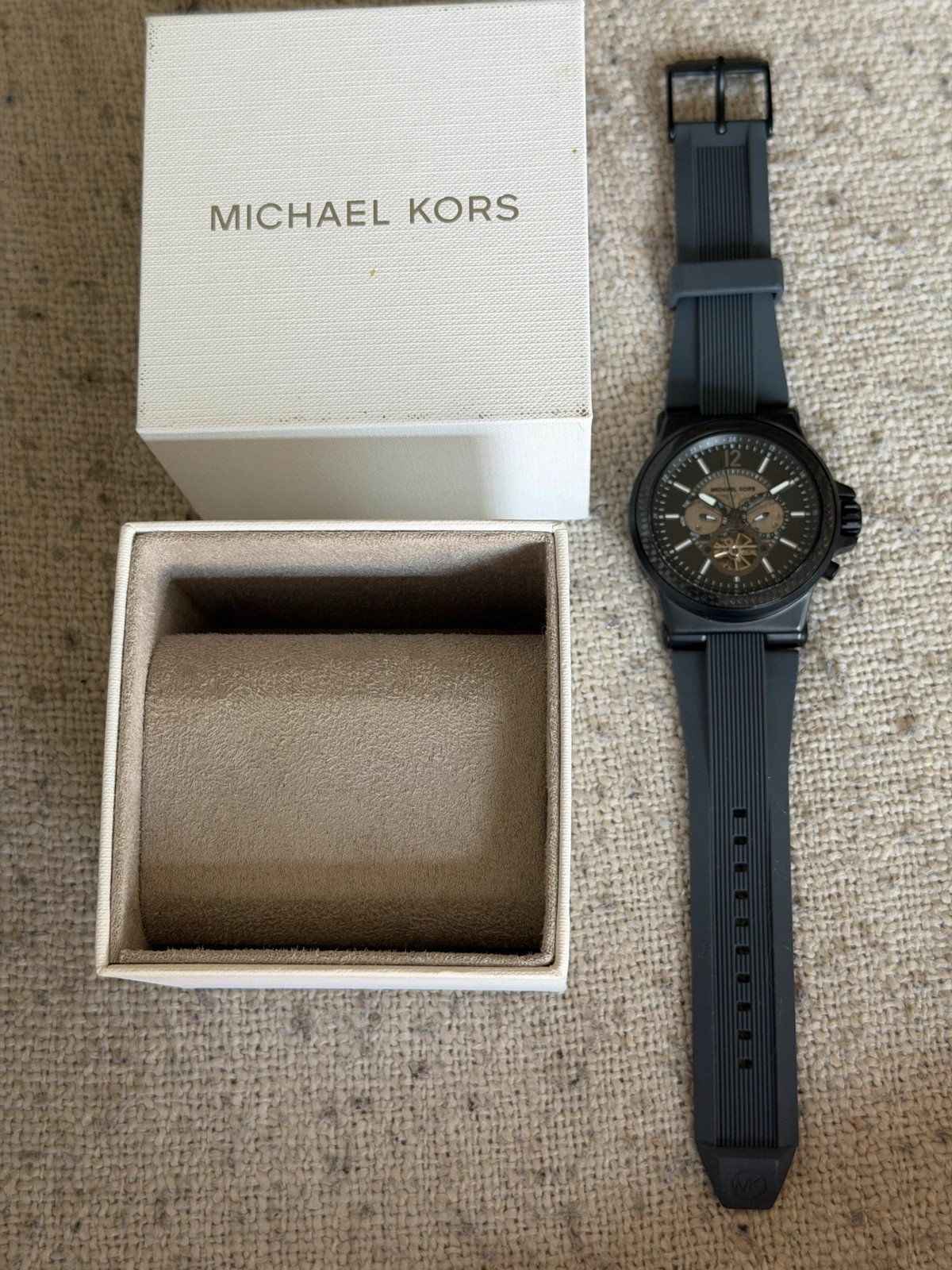 Montre Automatique Michael Kors (MK-9026) Édition Carbone & Silicone Éxcellent État – Michael Kors – taille 47 mm et plus 2
