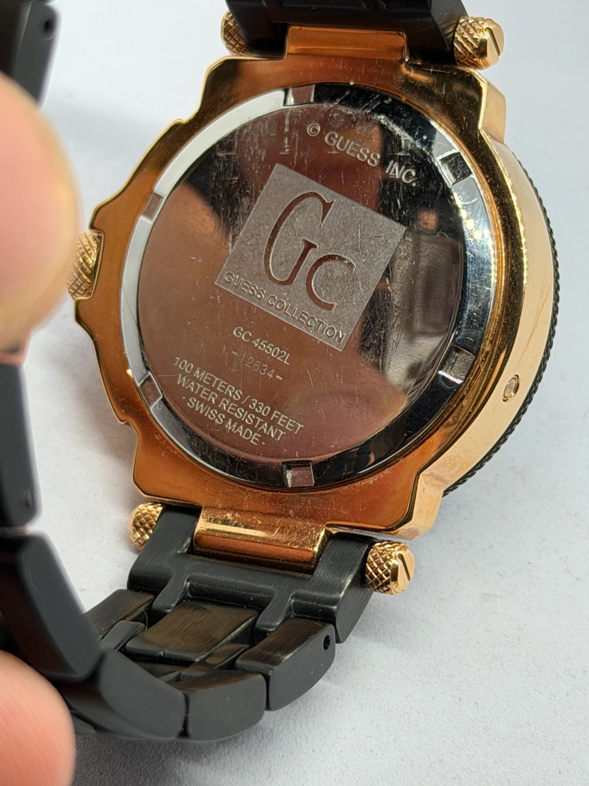 Élégante Montre Gc (Guess Collection) Bicolore Noir & Or Rose Très Bon État ! – GUESS – taille 30–38 mm 5