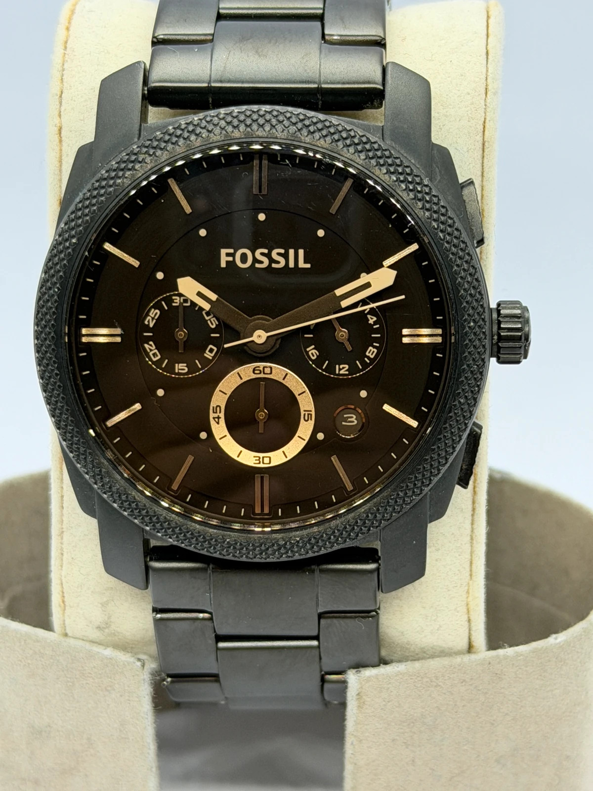 Montre Chronographe Fossil Homme Tout Acier Noir (Réf. FS4682) – Fossil – taille 43–46 mm 2