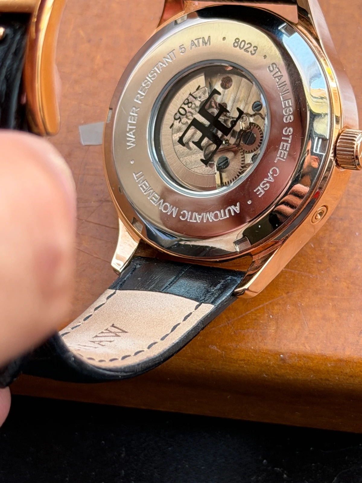 Montre Automatique Thomas Earnshaw Cadran Cœur Ouvert / Or Rose &Noir – Thomas Earnshaw – taille 43–46 mm 3