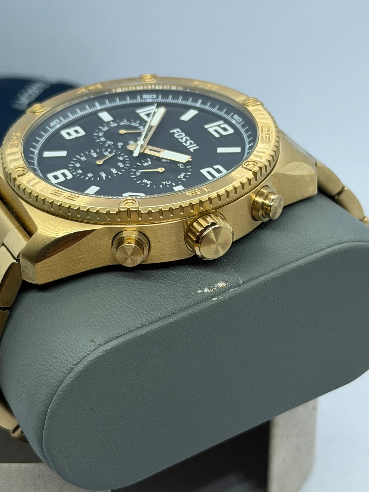 Superbe Montre Homme Fossil Dorée / Cadran Noir (Réf. BQ2824) Très Bon État – Fossil – taille 47 mm et plus 5