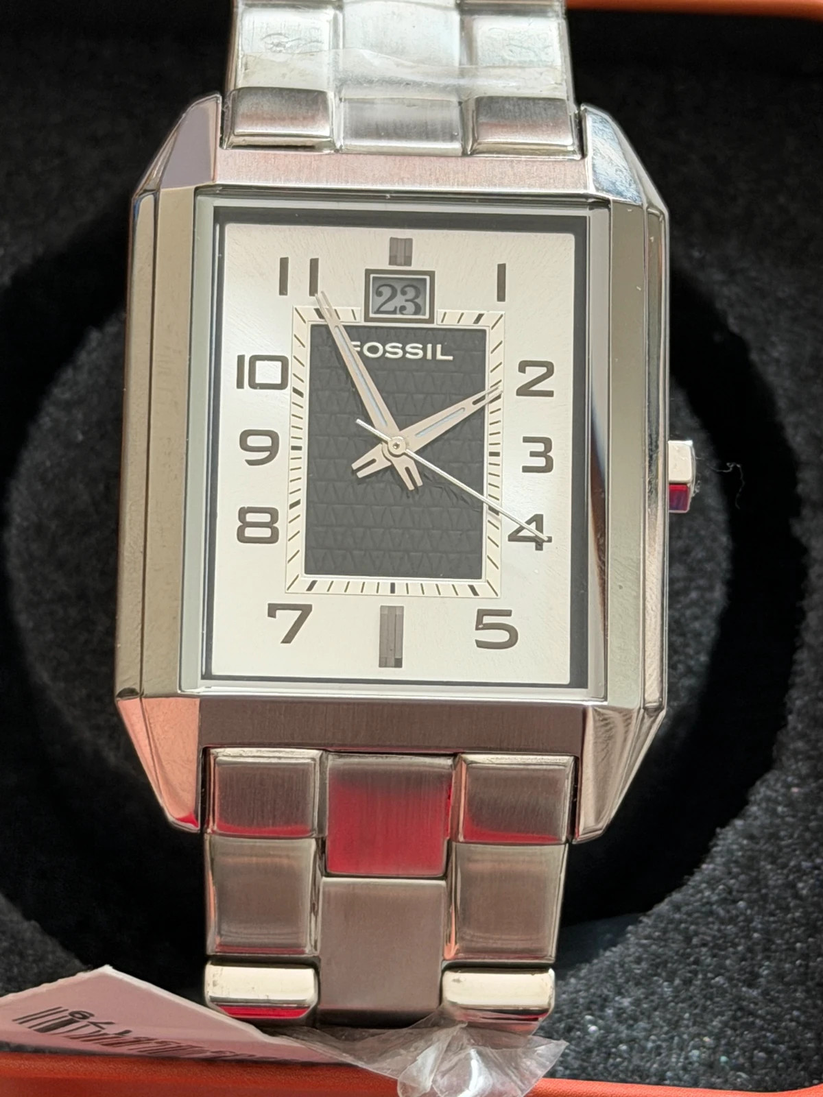 Montre Fossil Homme Rectangulaire Neuve (fs4406) - Acier Inoxydable – Fossil – taille 43–46 mm 5