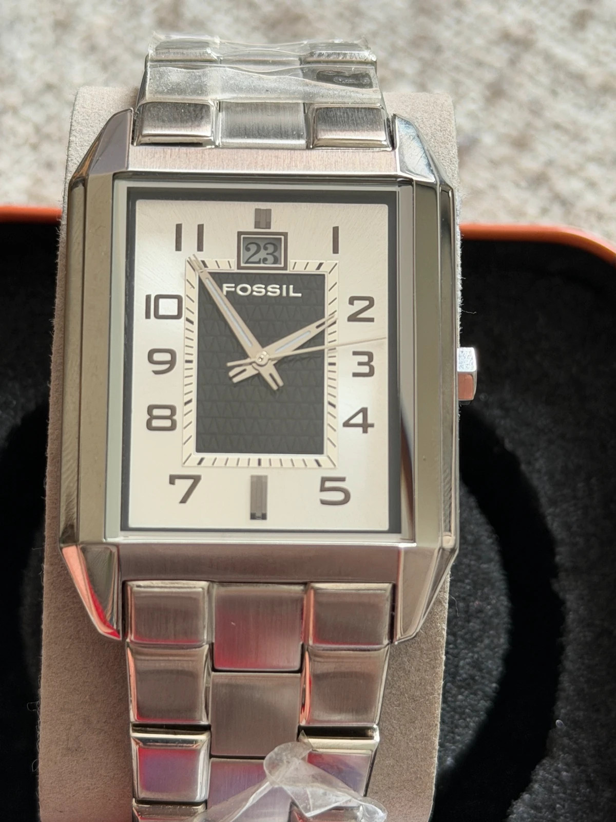Montre Fossil Homme Rectangulaire Neuve (fs4406) - Acier Inoxydable – Fossil – taille 43–46 mm 4