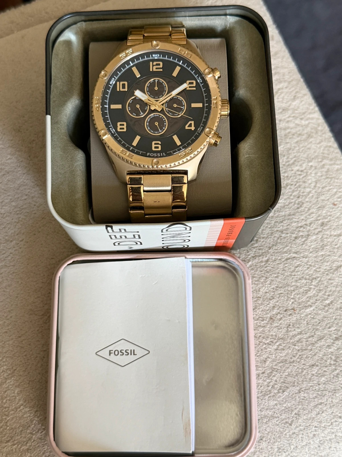 💎 Montre Automatique Fossil BQ2667 – Couleur Or & Noir – Excellent état – Fossil – taille 47 mm et plus 4