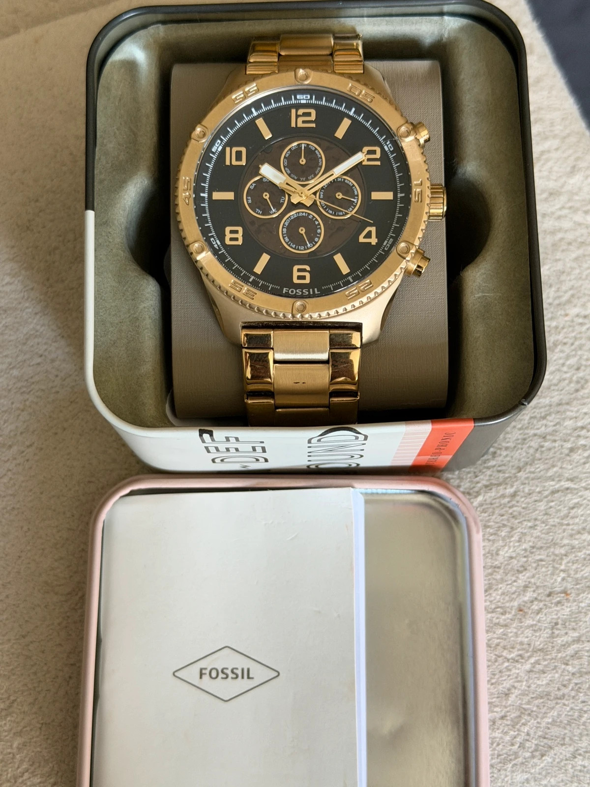 💎 Montre Automatique Fossil BQ2667 – Couleur Or & Noir – Excellent état – Fossil – taille 47 mm et plus 2