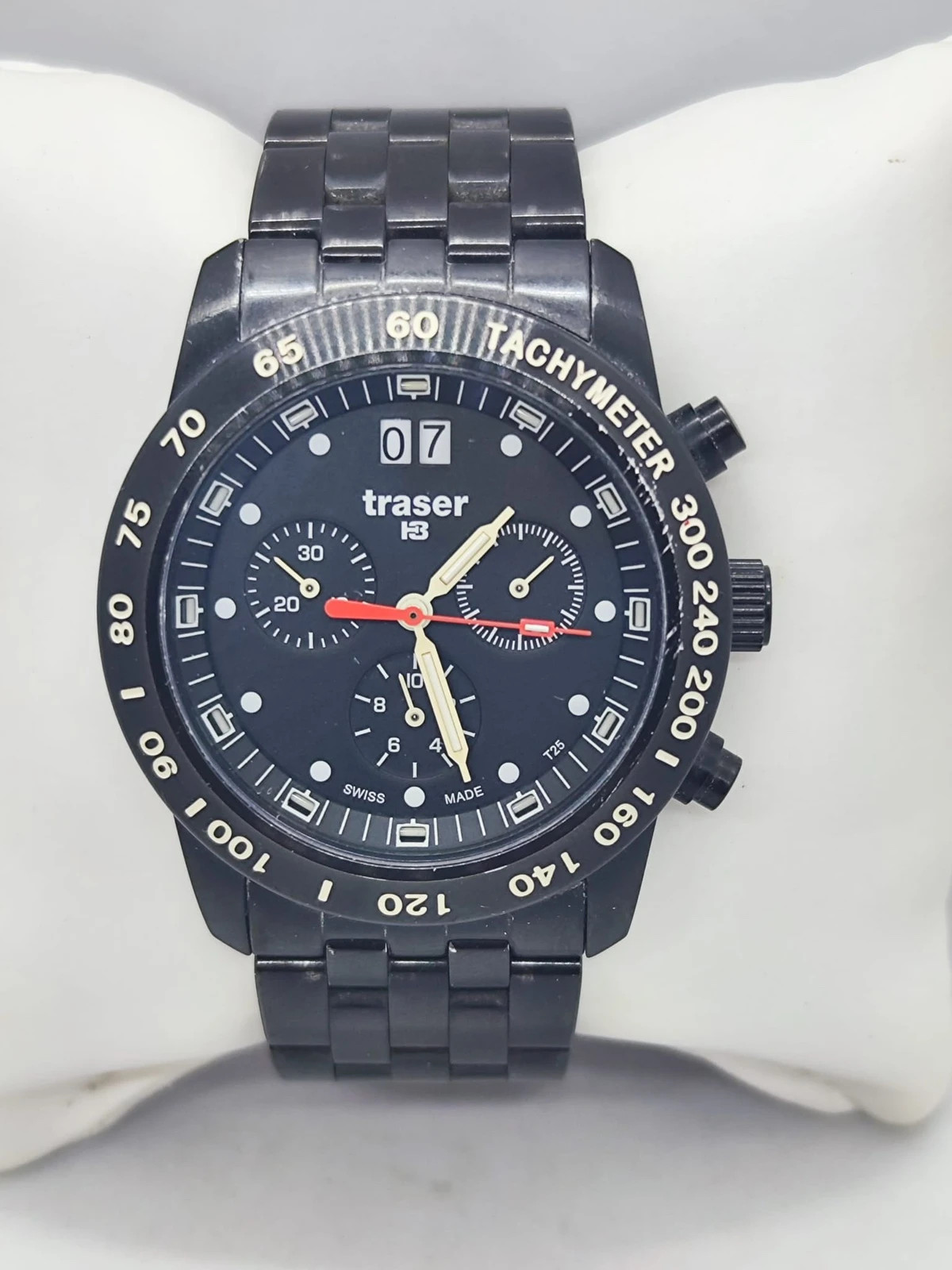 Superbe Montre Chronographe Traser H3 mb-microtec - Swiss Made - Tout Noir – Traser – taille 43–46 mm 2