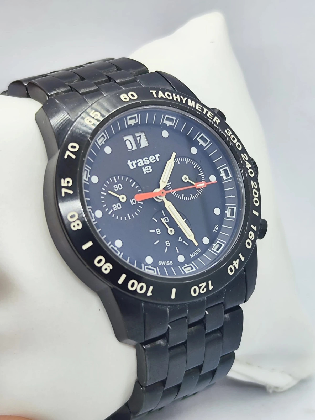 Superbe Montre Chronographe Traser H3 mb-microtec - Swiss Made - Tout Noir – Traser – taille 43–46 mm 3