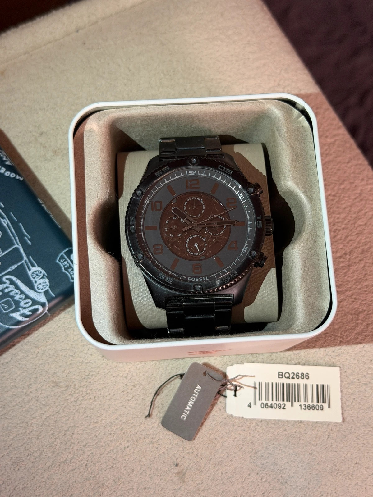 Montre Automatique Fossil BQ2686 – Full Black (Très Bon État) – Fossil – taille 47 mm et plus 2