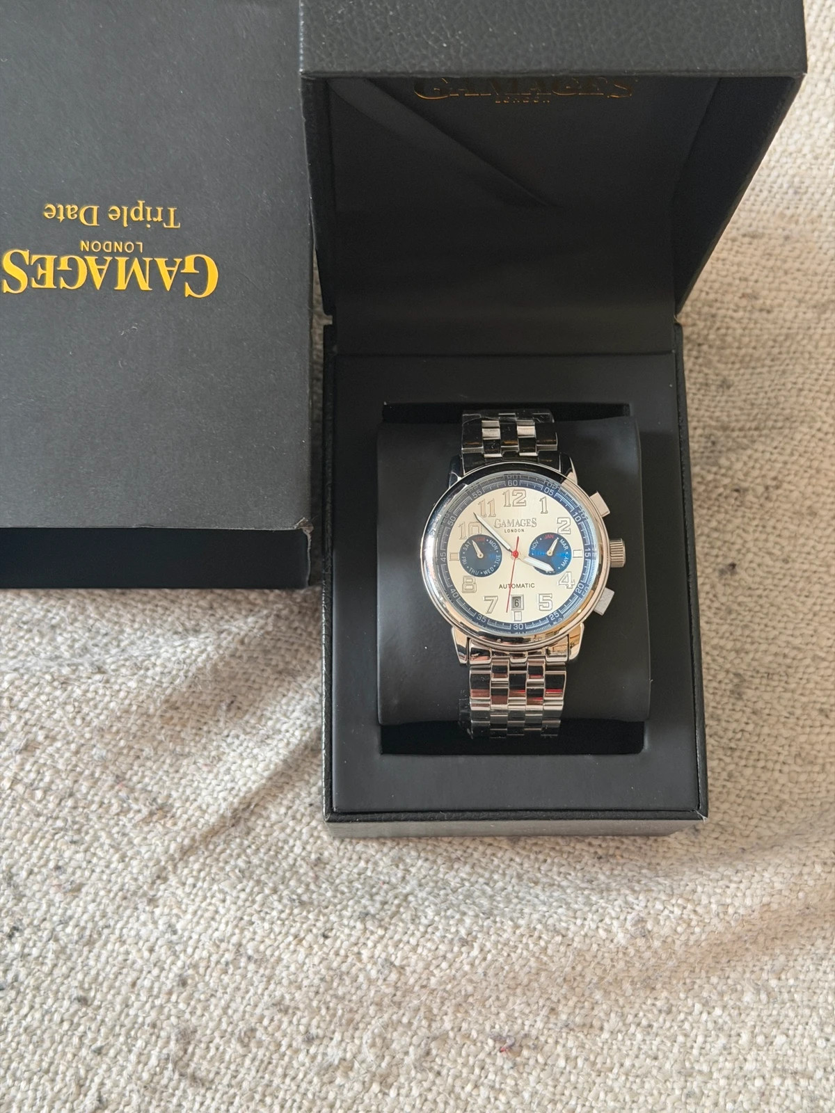 Montre Automatique Gamages London "Triple Date" Neuve – Gamages – taille 43–46 mm 2