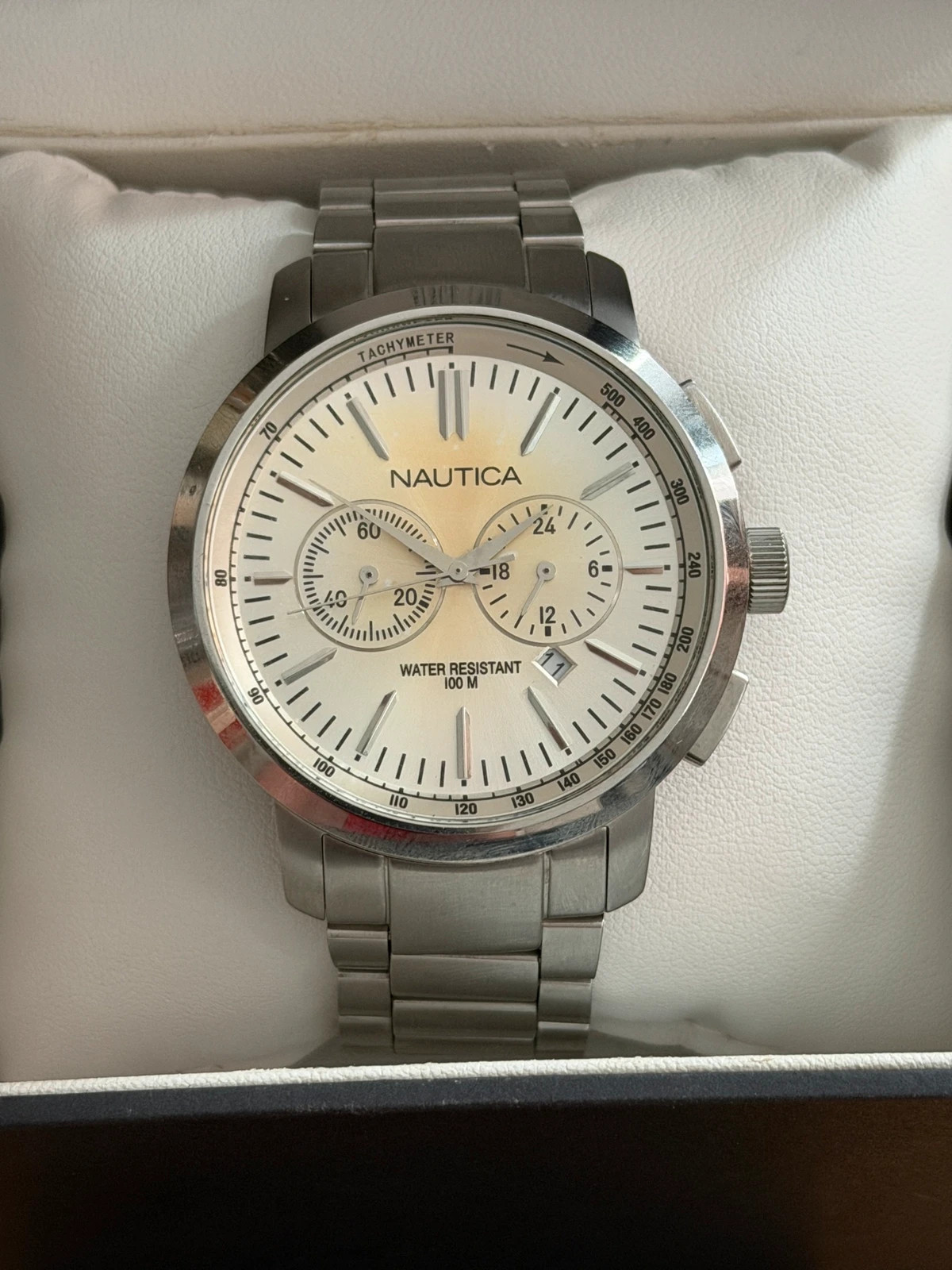 Montre Chronographe Nautica originale en excellent état (Modèle A22601GS) – Nautica – taille 43–46 mm 5
