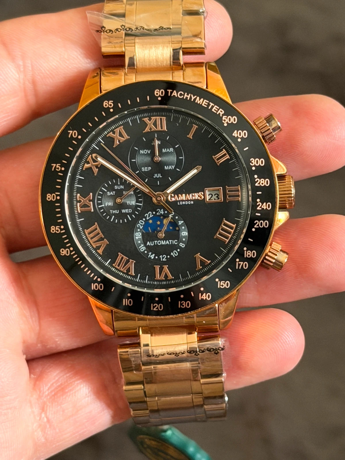 Montre Automatique Gamages London - Race Calendar - Neuve – Gamages – taille 43–46 mm 3
