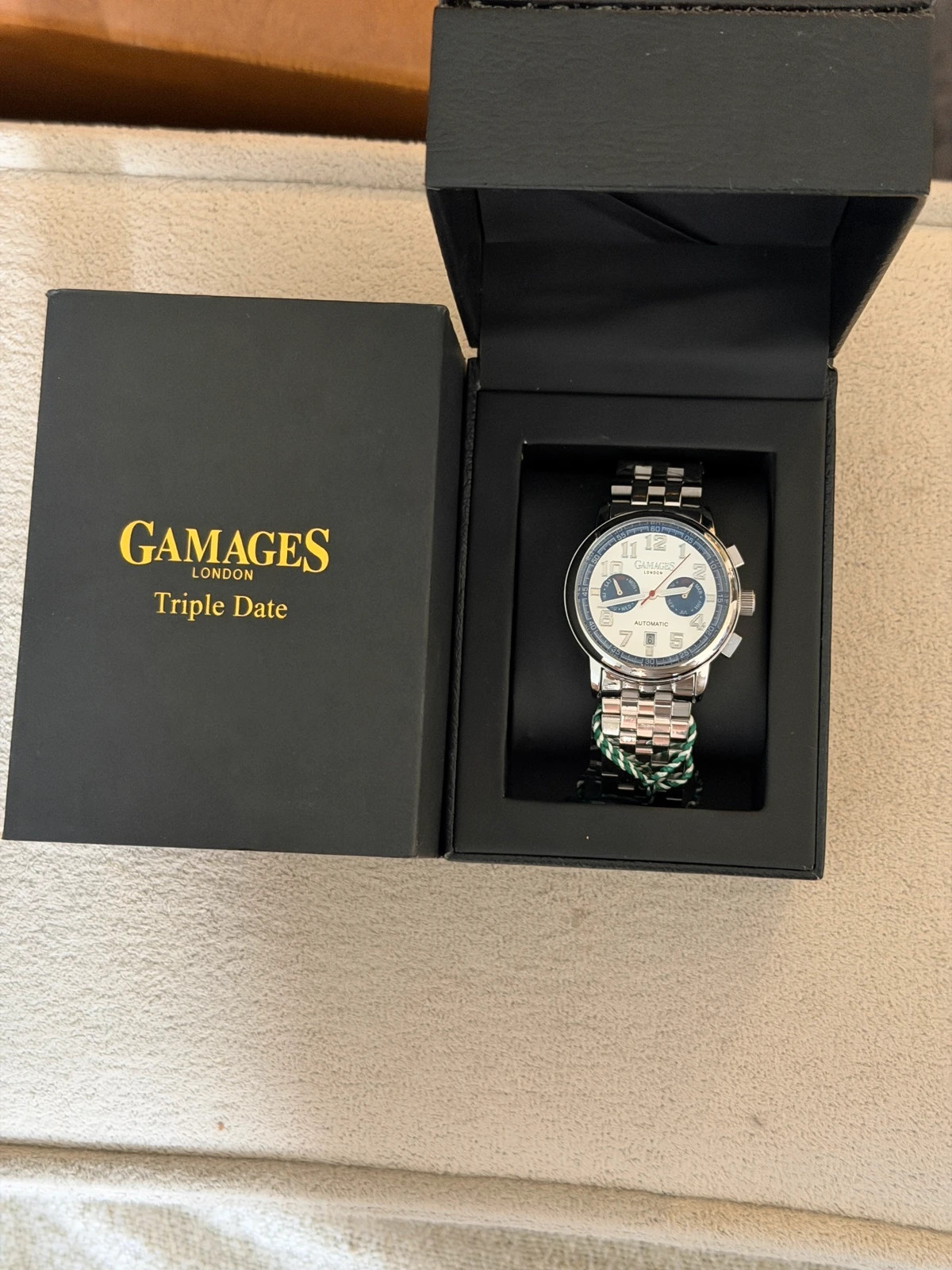 Montre Automatique Gamages London Triple Date – Neuve – Gamages – taille 43–46 mm 2