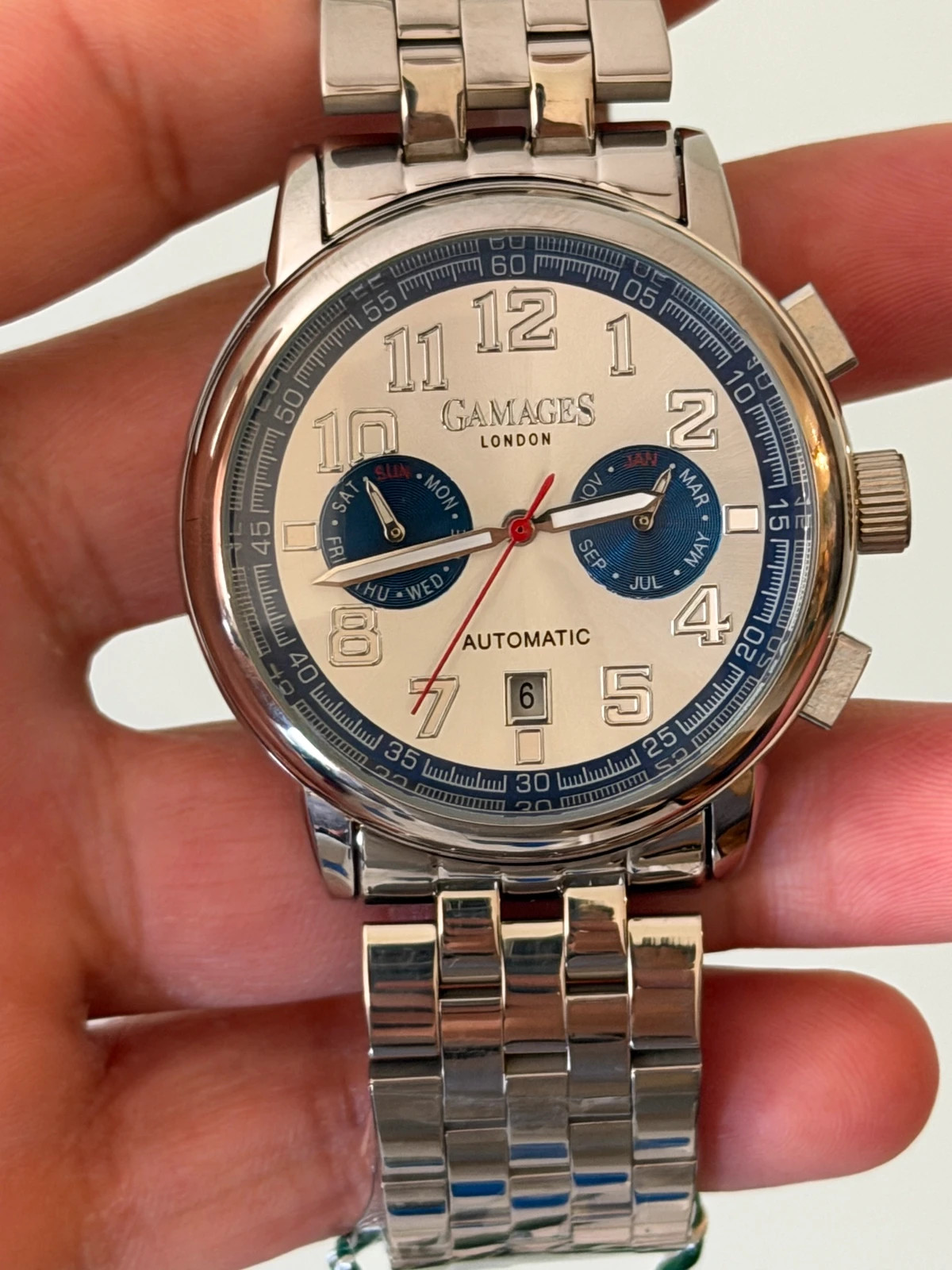 Montre Automatique Gamages London Triple Date – Neuve – Gamages – taille 43–46 mm 5