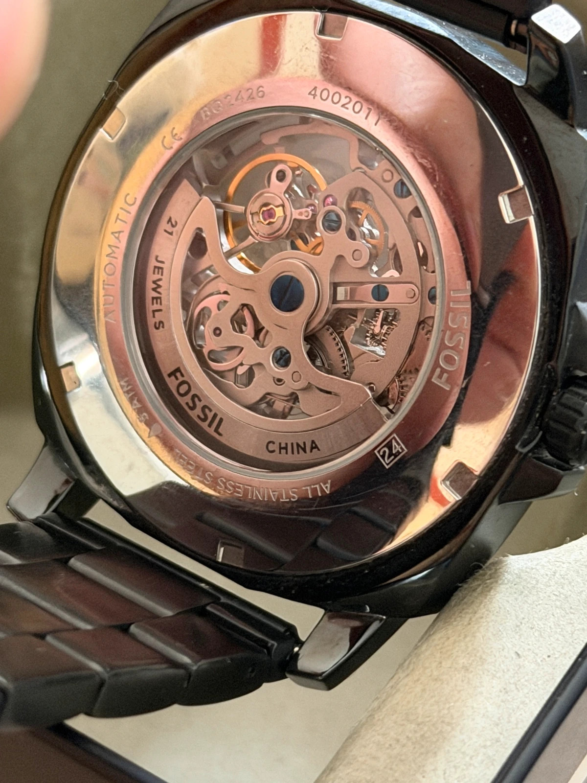 Montre Automatique Squelette Fossil - Très Bon État – Fossil – taille 43–46 mm 4