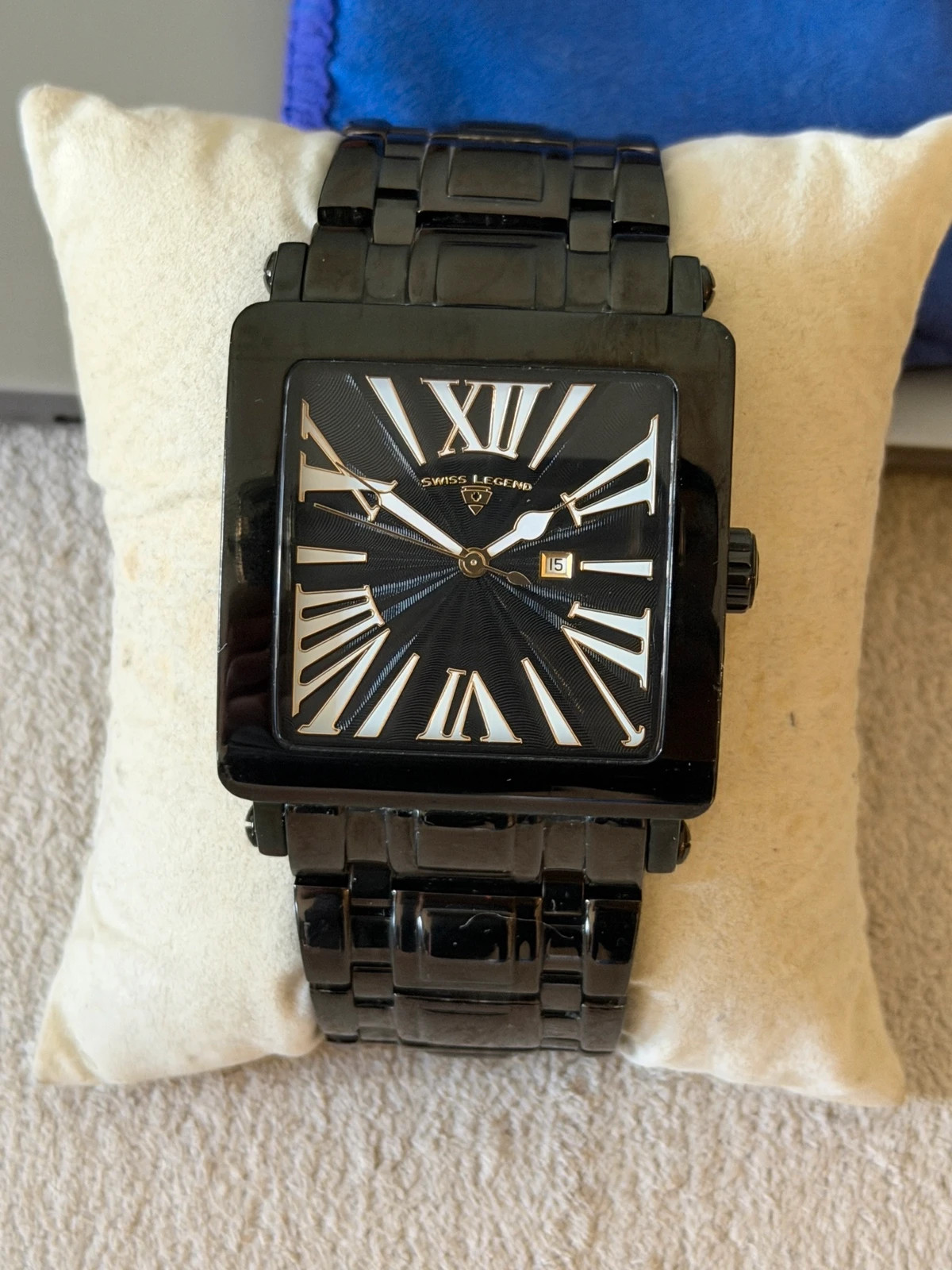 Montre Homme xxl Swiss Legend Karamar - Céramique / Acier Noir - Très Bon État – Swiss Legend – taille 47 mm et plus 2