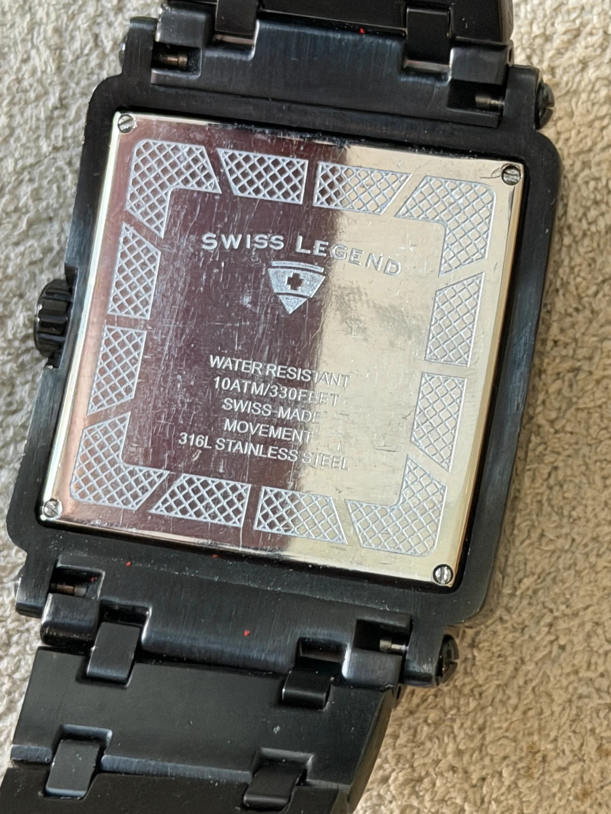 Montre Homme xxl Swiss Legend Karamar - Céramique / Acier Noir - Très Bon État – Swiss Legend – taille 47 mm et plus 3