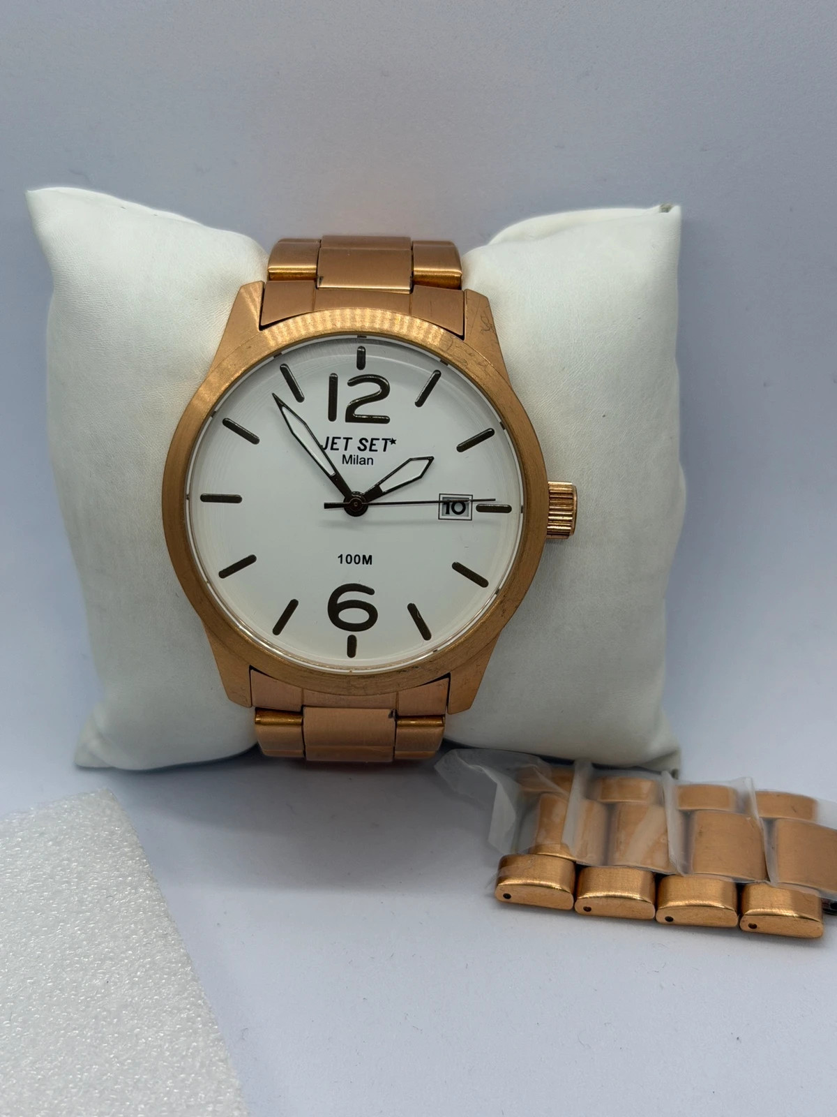 Montre Jet Set Milan - Dorée & Cadran Blanc – Jet Set – taille 43–46 mm 2