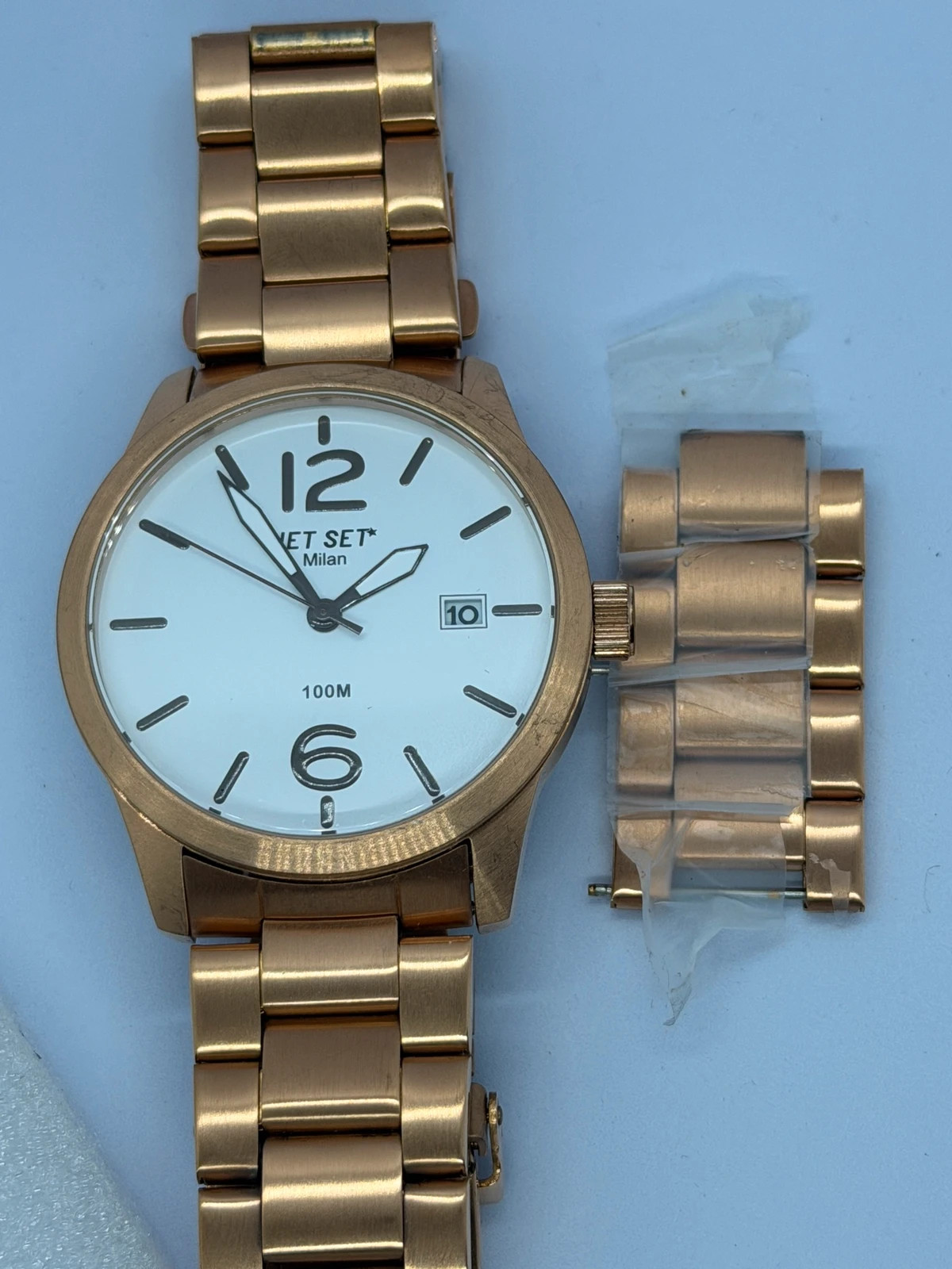 Montre Jet Set Milan - Dorée & Cadran Blanc – Jet Set – taille 43–46 mm 4