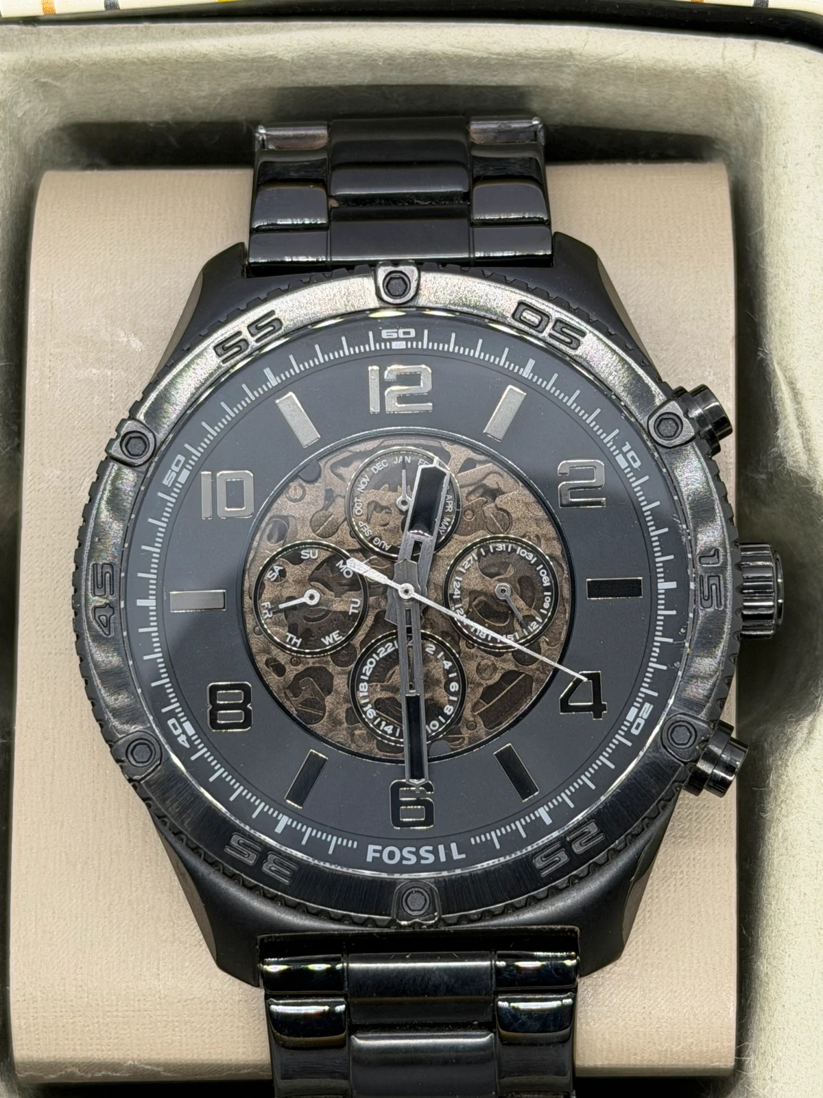 Montre Fossil Automatique – Modèle BQ2668 (Squelette/Black) – Fossil – taille 47 mm et plus 2