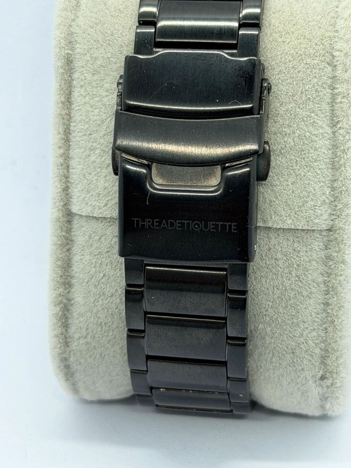Montre Thread Etiquette - All Black & Détails Bleus - Acier Inoxydable – threadetiquette – taille 39–42 mm 4