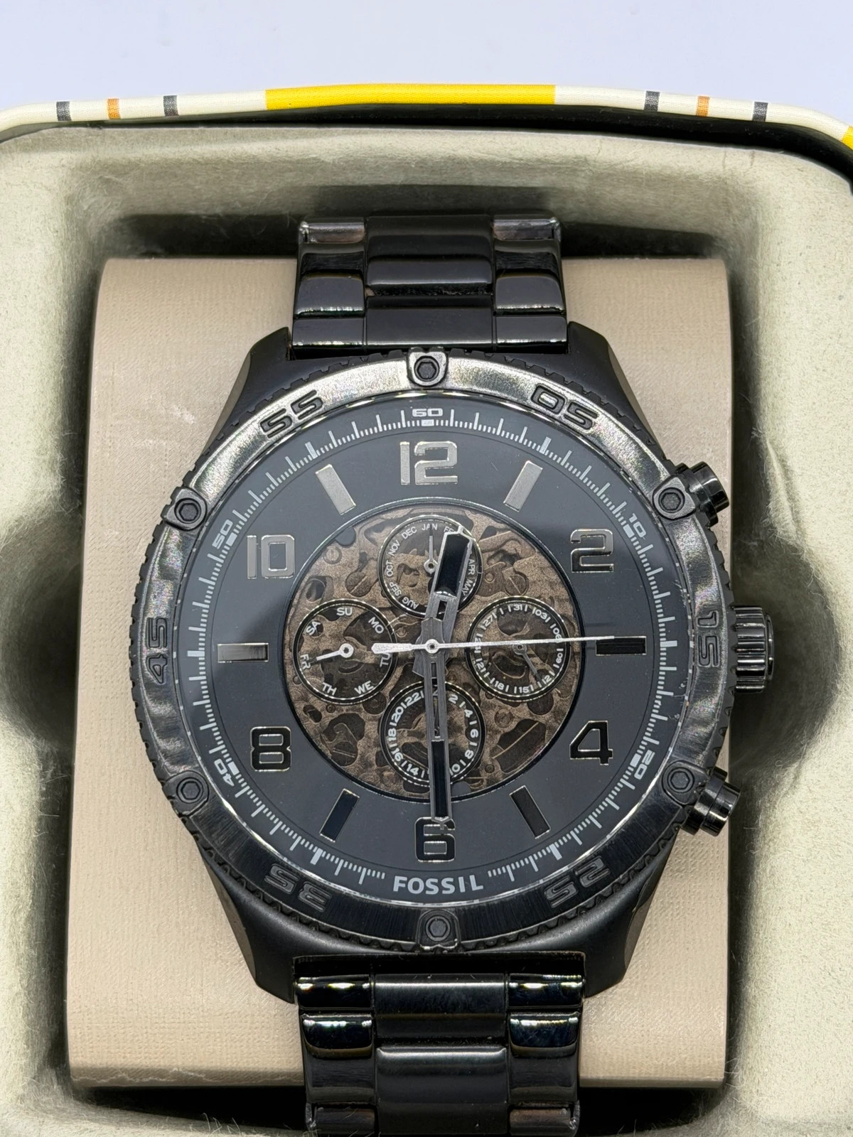 Montre Fossil Automatique – Modèle BQ2668 (Squelette/Black) – Fossil – taille 47 mm et plus 5