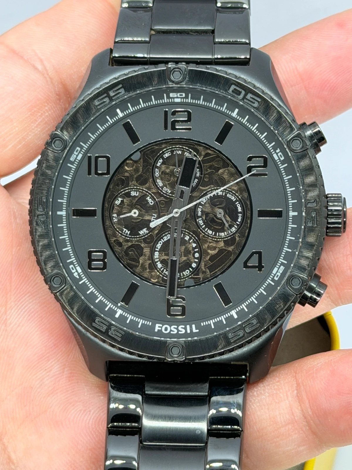 Montre Fossil Automatique – Modèle BQ2668 (Squelette/Black) – Fossil – taille 47 mm et plus 3