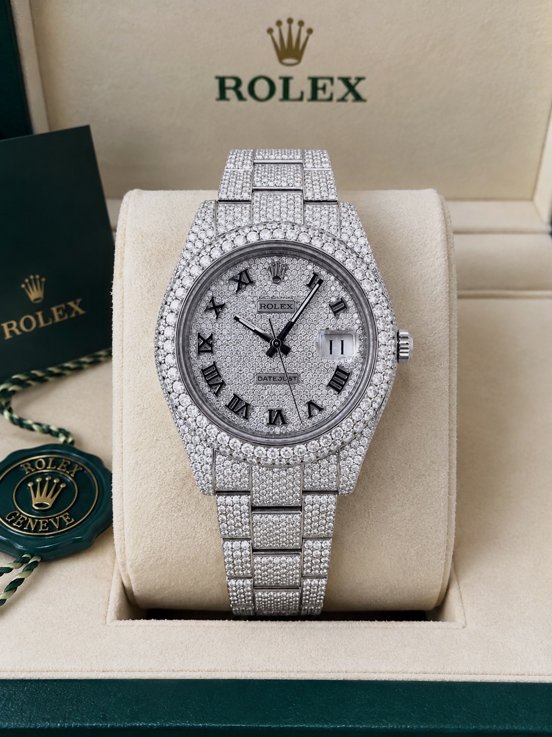 Montre rolex full diamond