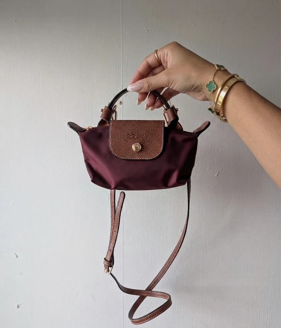 Sac Longchamp mini bordeaux 