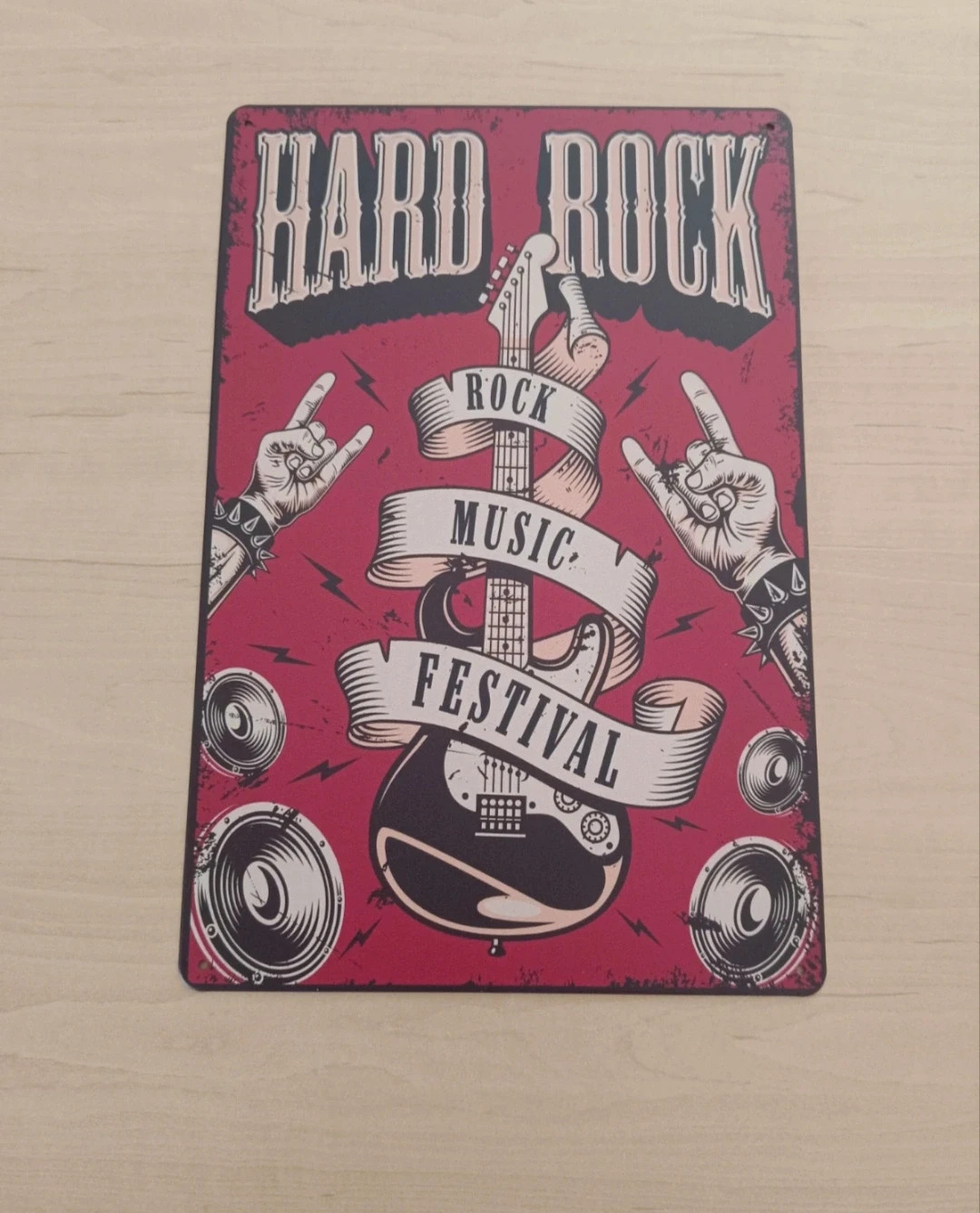 Plaque métal décorative Hard Rock